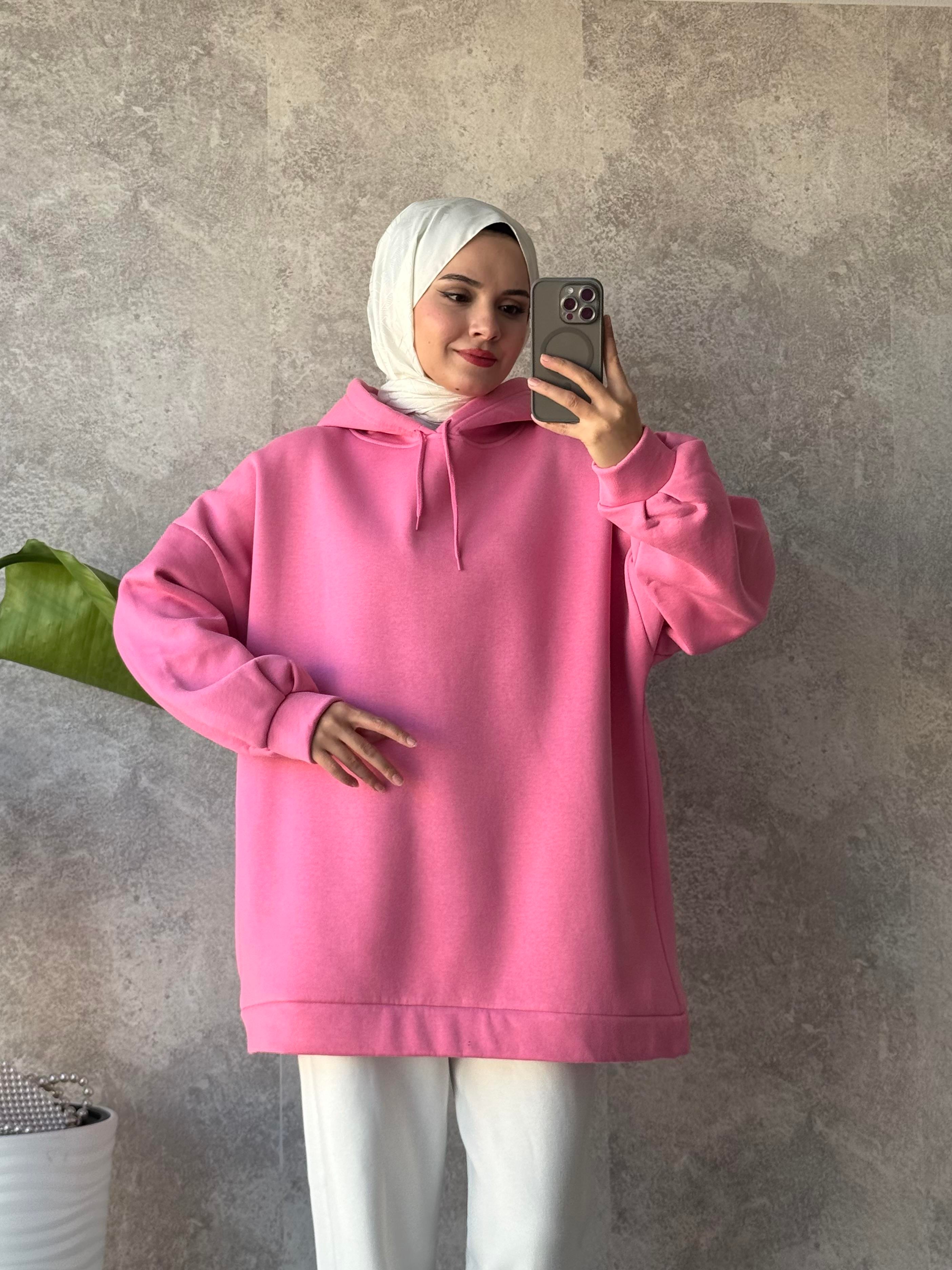 Extra Oversize Sweat Pembe