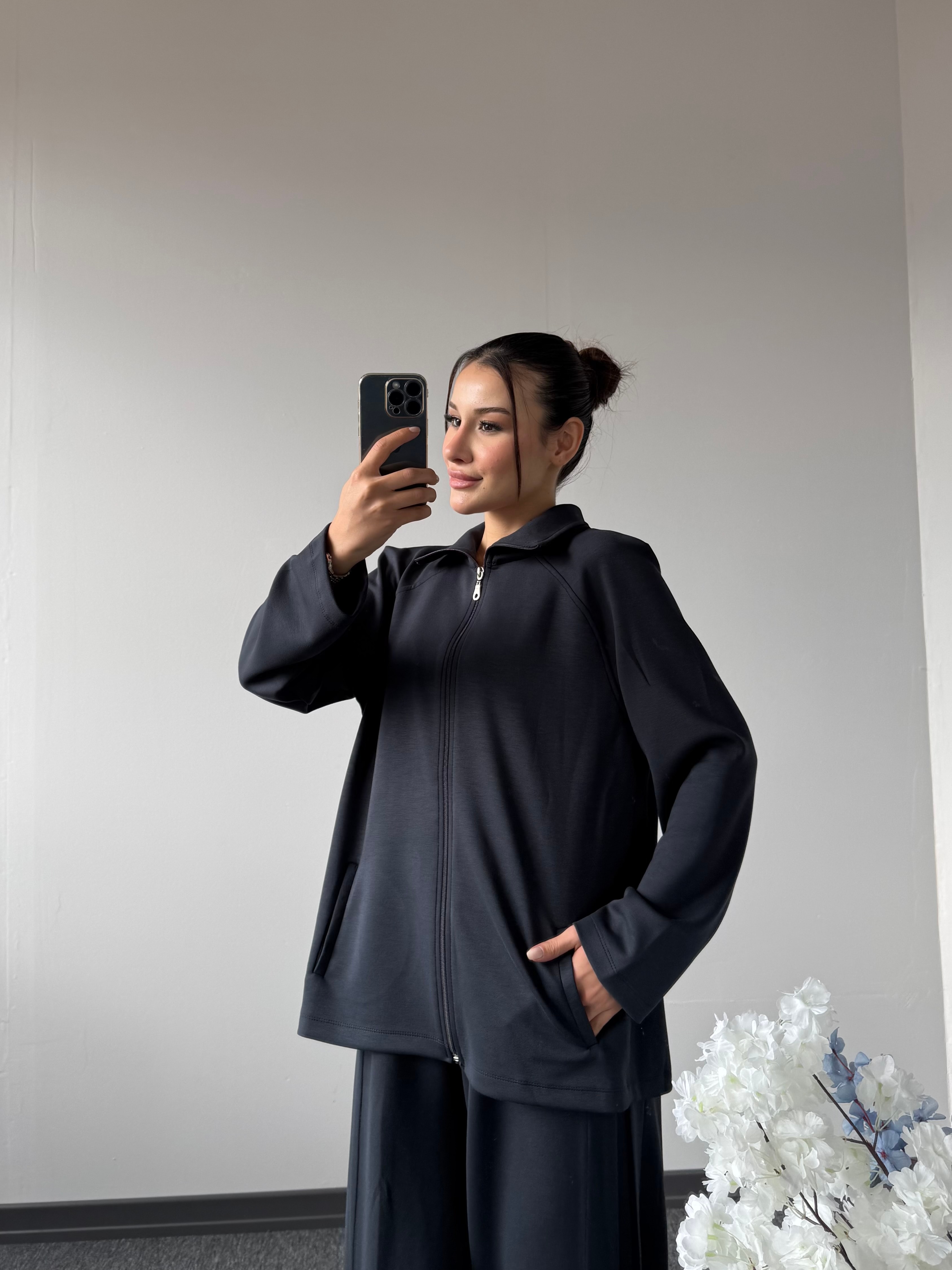 Oysh fermuarlı takım model 34 antrasit