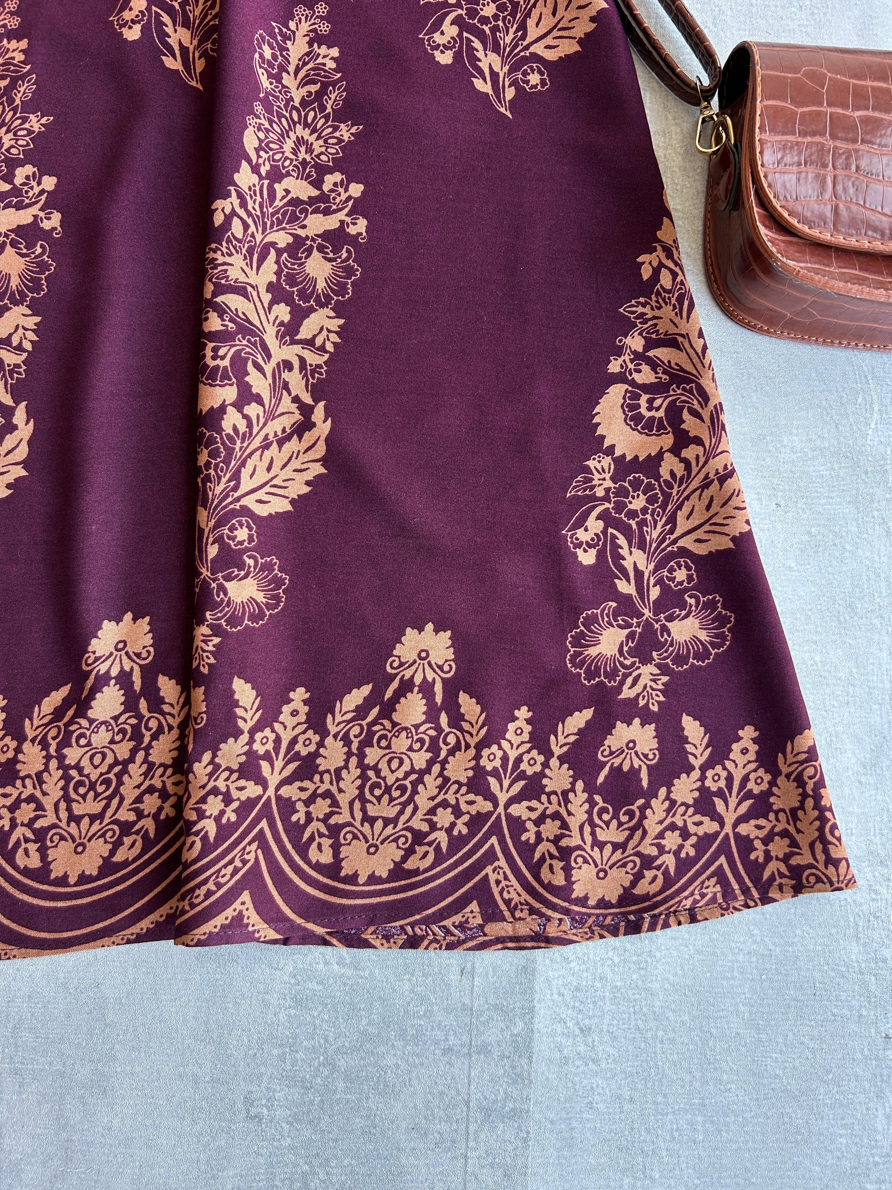 Vintage Camelli Bordo Elbise 