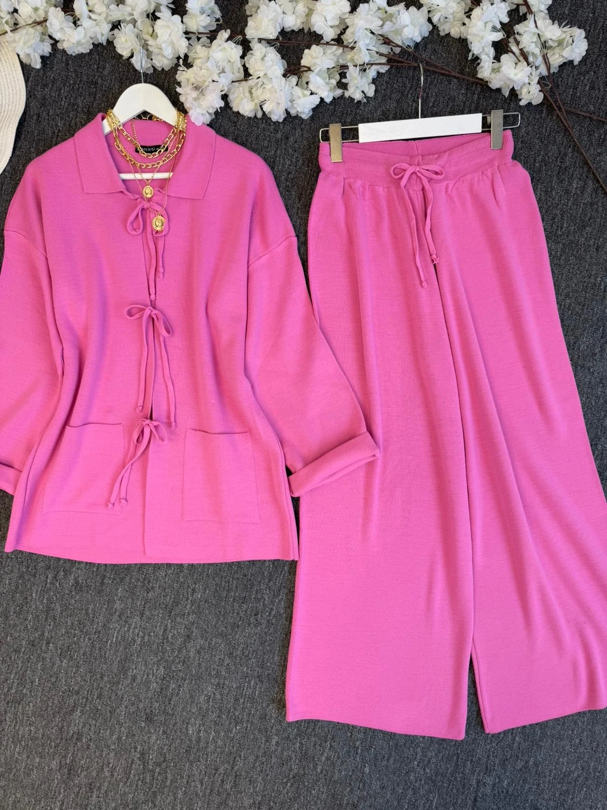 Deniz triko takım standart Pembe