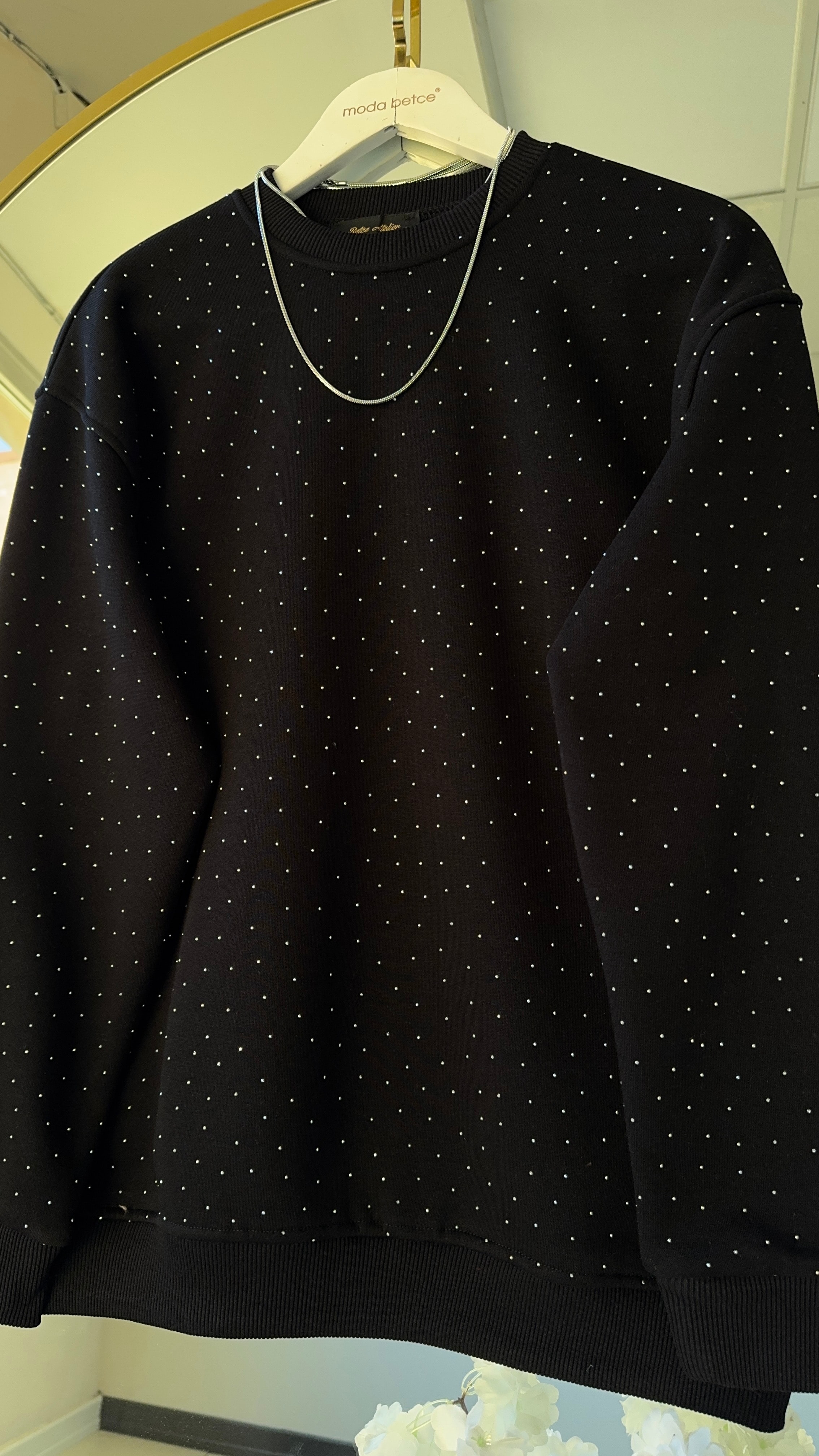 Diamond sweatshirt yeni siyah