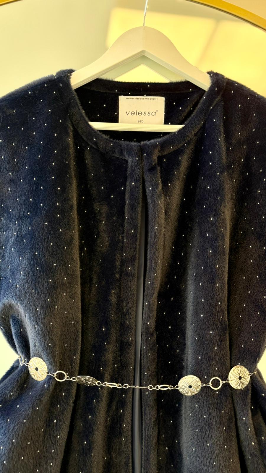 Vanesa diamond detaylı kaşmir yelek Lacivert