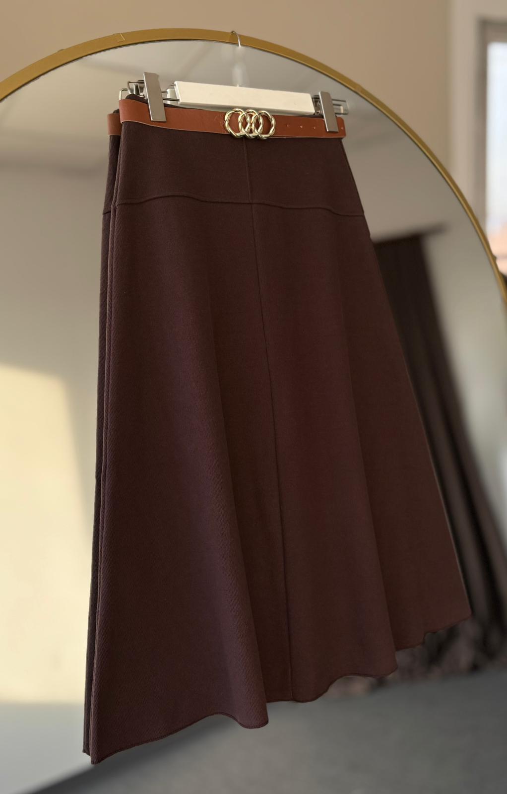 Selanik triko etek Acı kahve