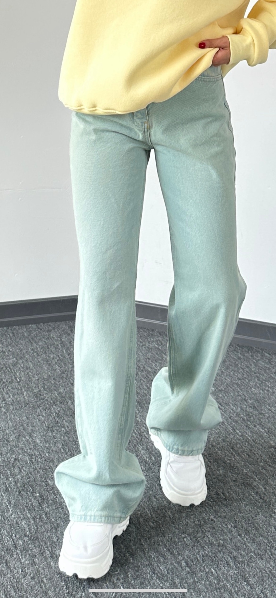 Baggy jean yosun yüksek bel 