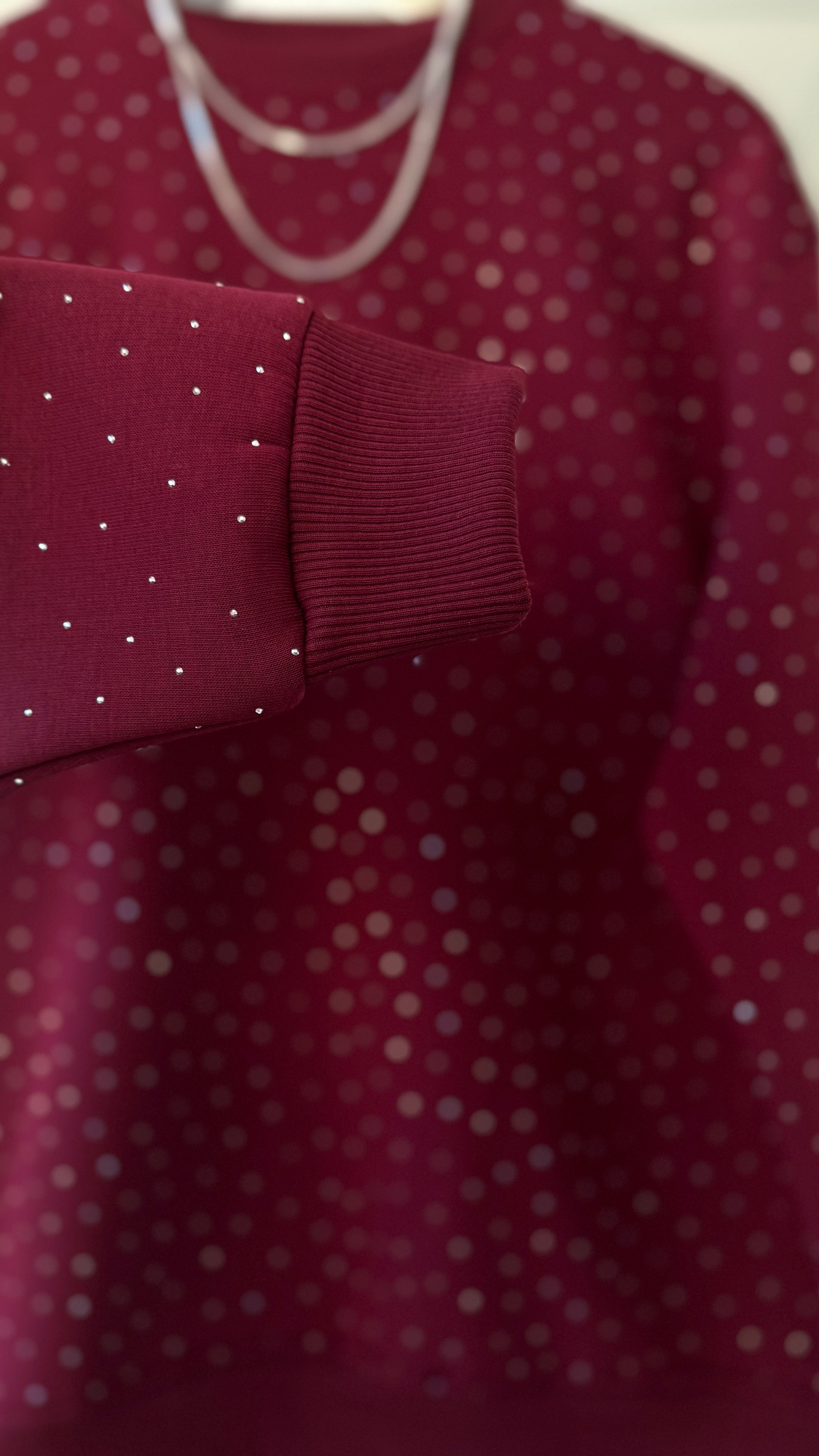Diamond sweatshirt yeni bordo