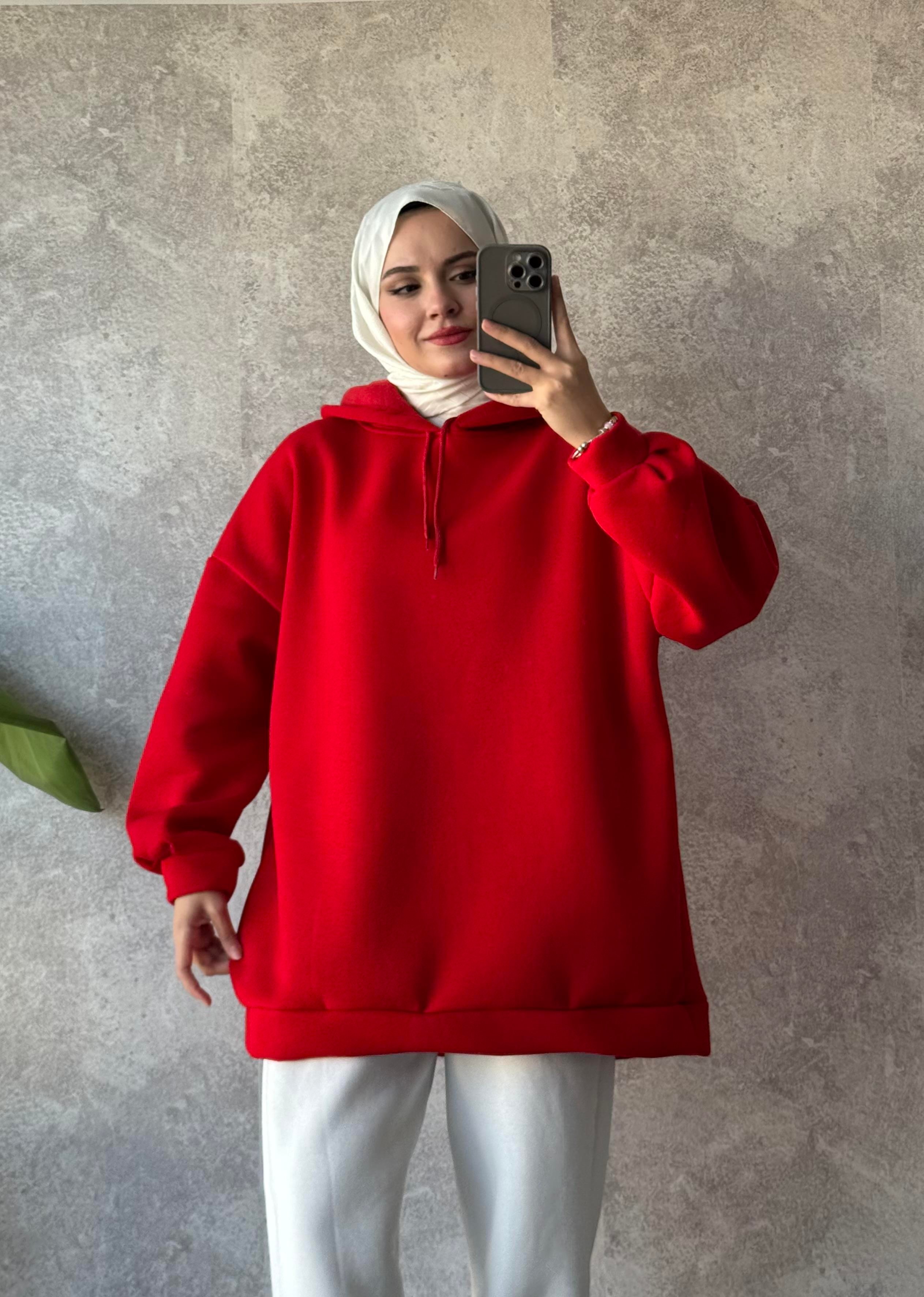 Extra Oversize Sweat Kırmızı