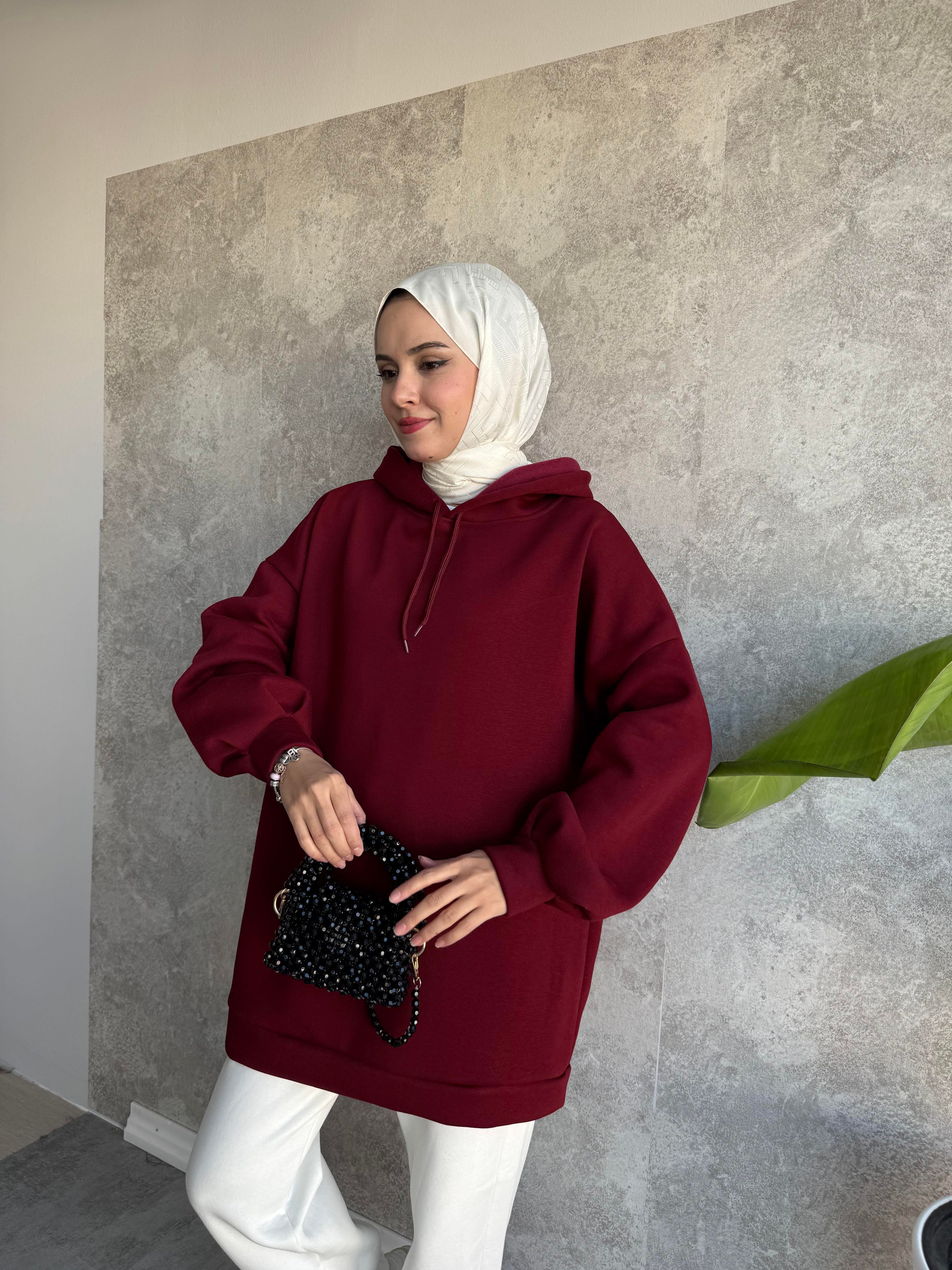 Extra Oversize Sweat Bordo