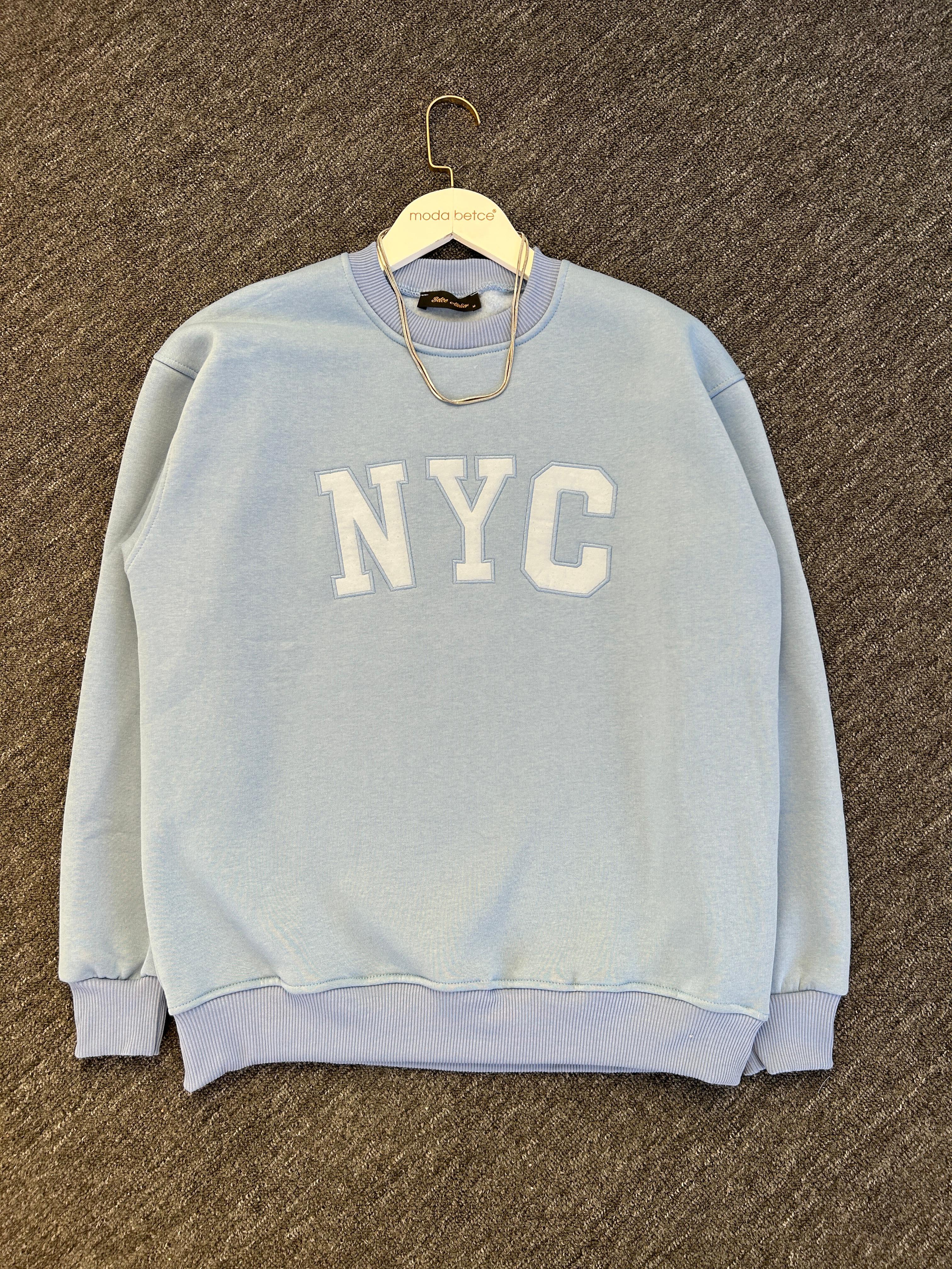 NYC nakışlı sweat 