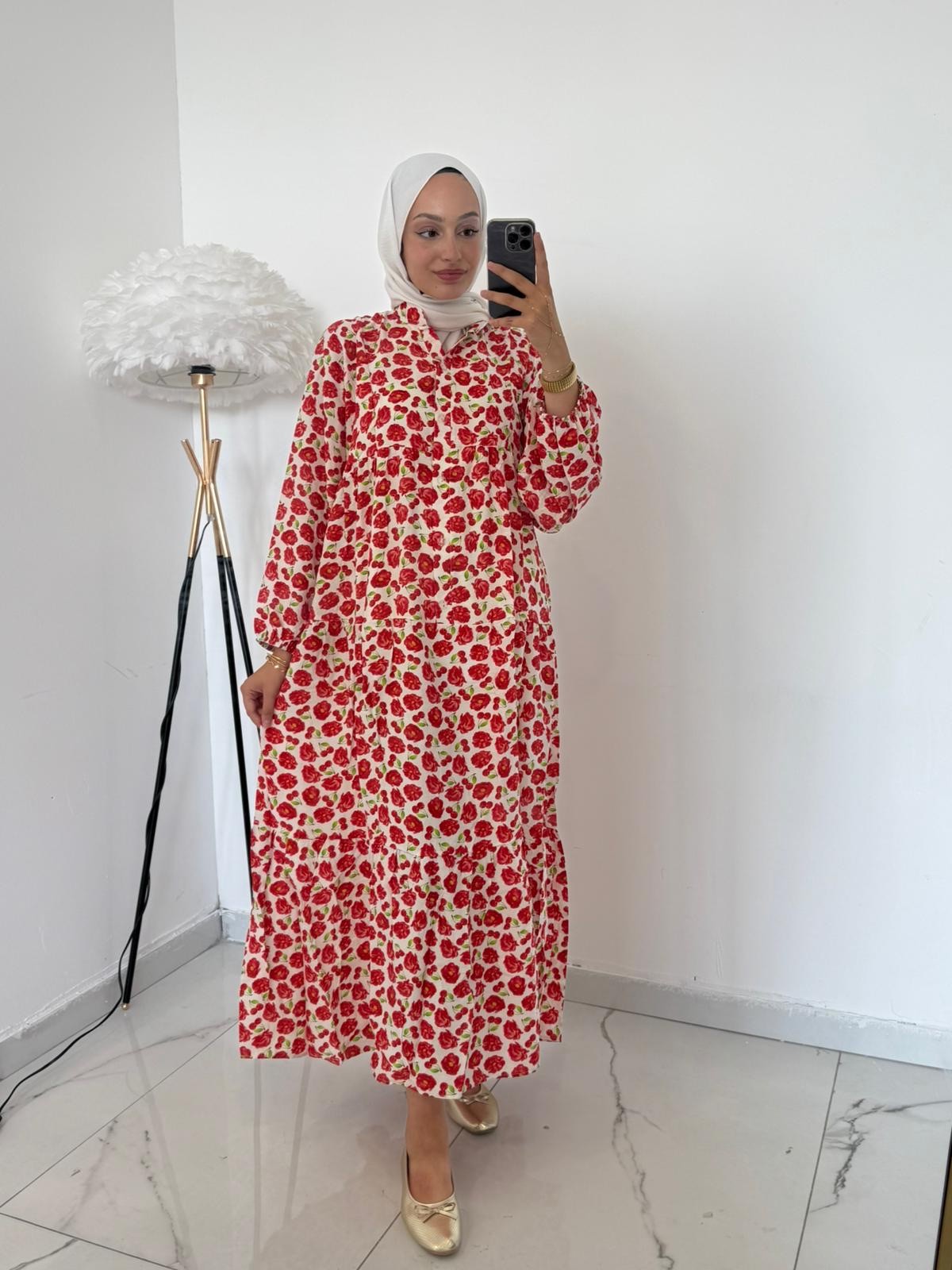 Mango kumaş Katkat Kiraz elbise 