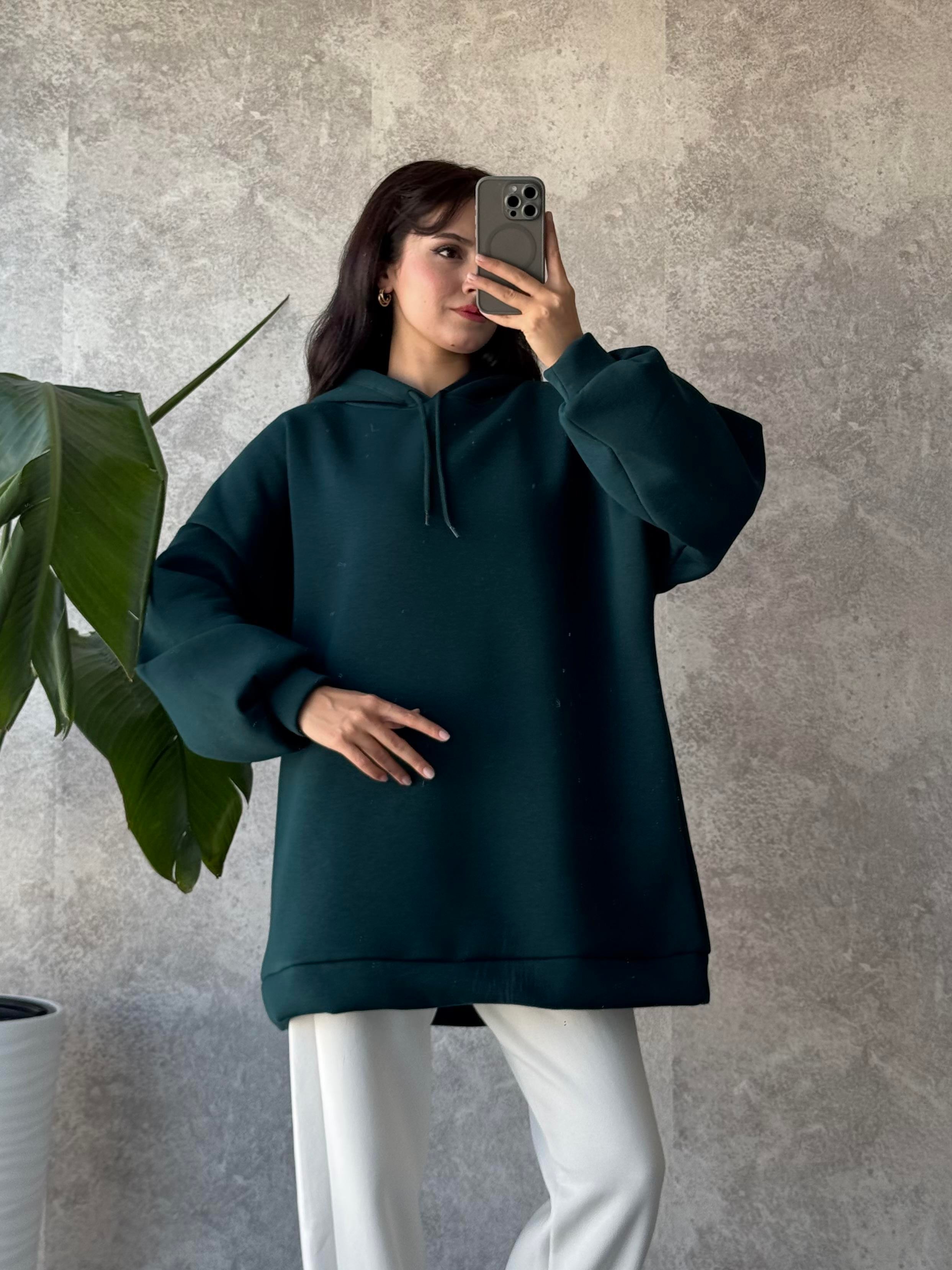 Extra Oversize Sweat Nefti Yeşil