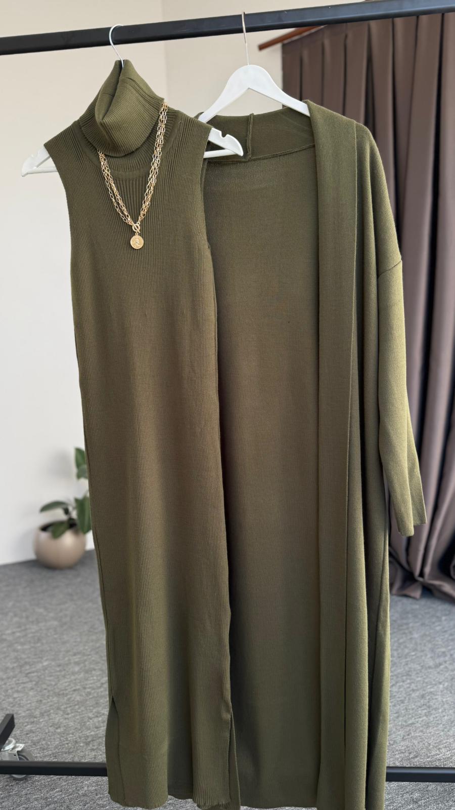 Liza triko ikili takım Haki