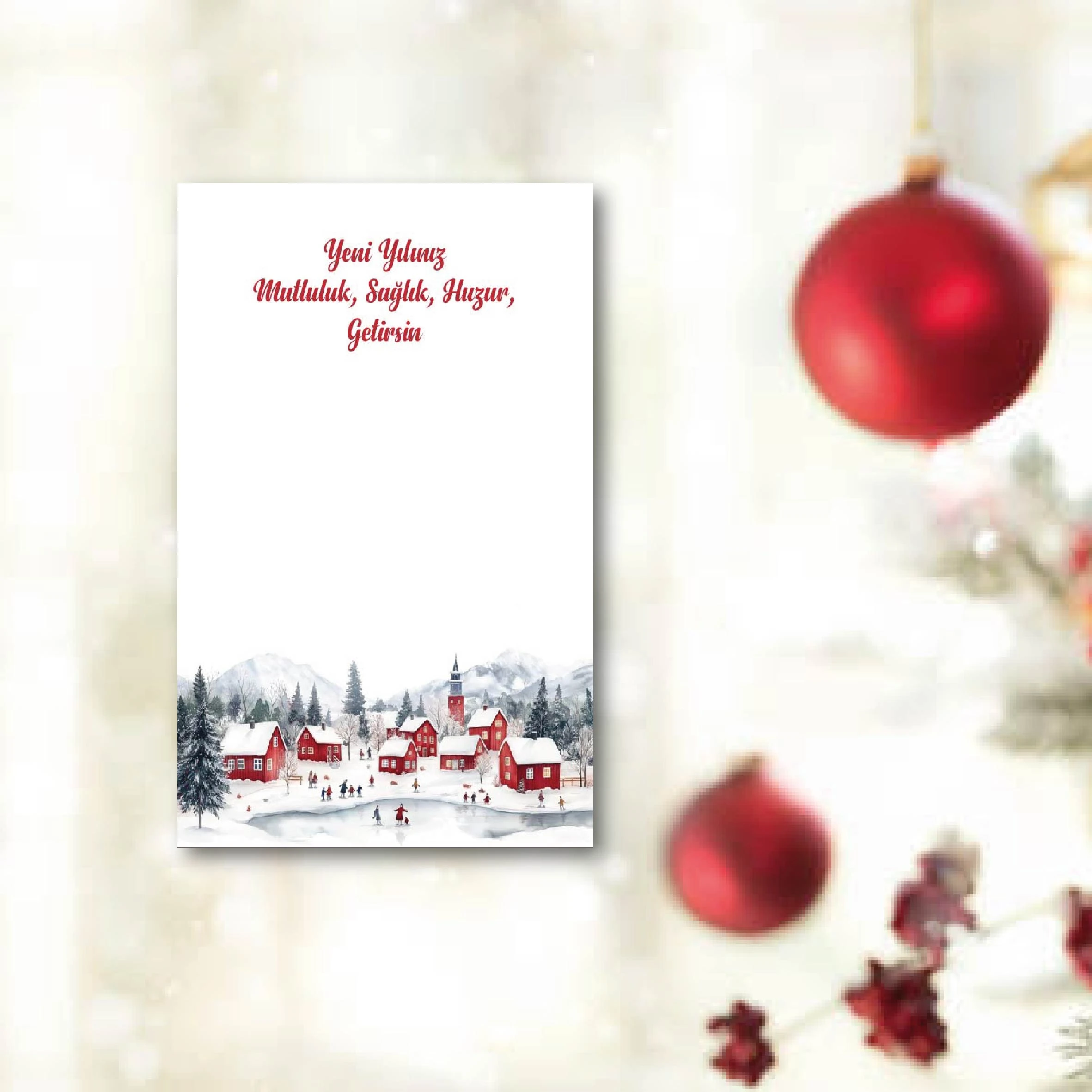 Yeni Yıl / Yılbaşı Hediye Kartı 10 Adet
