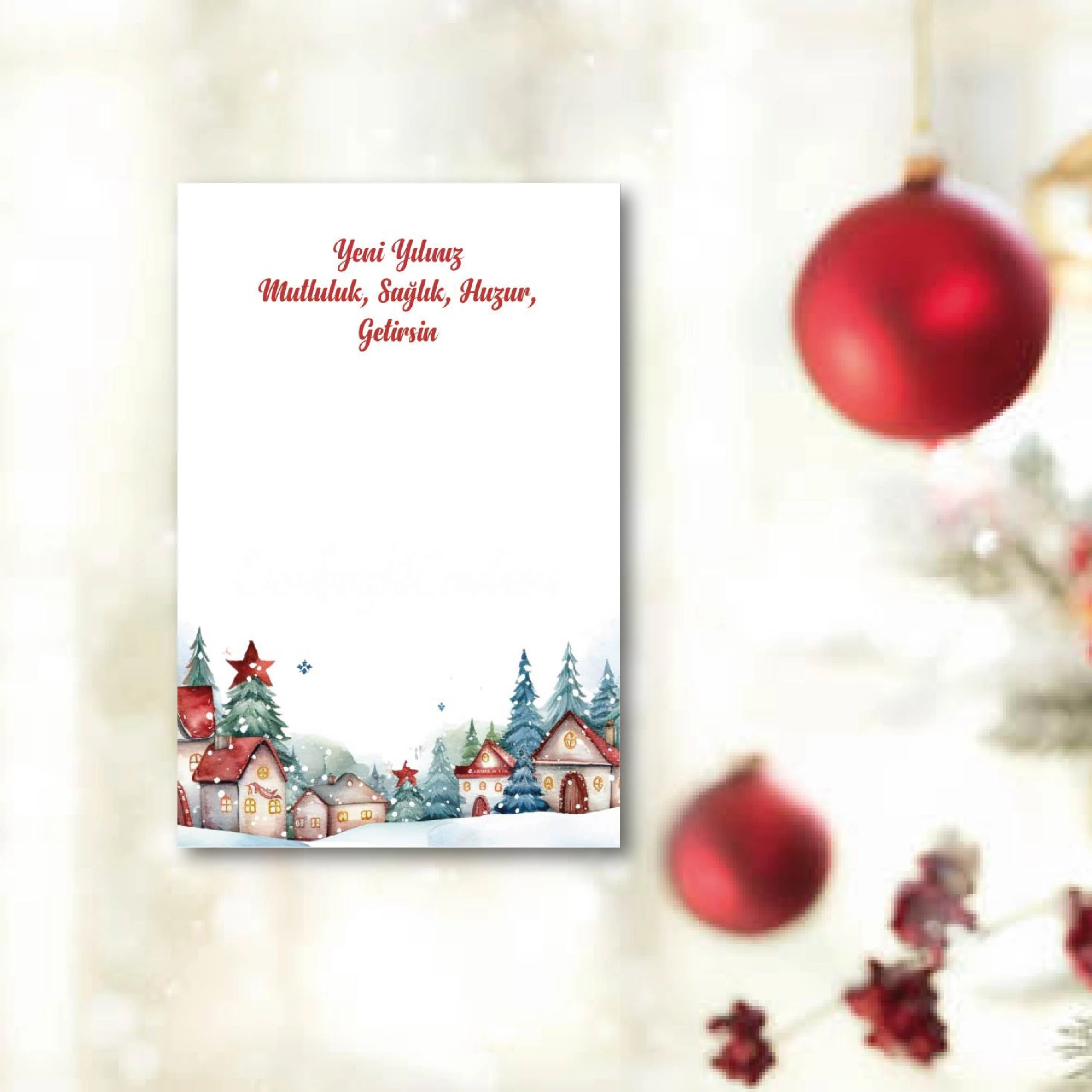 Yeni Yıl / Yılbaşı Hediye Kartı 10 Adet