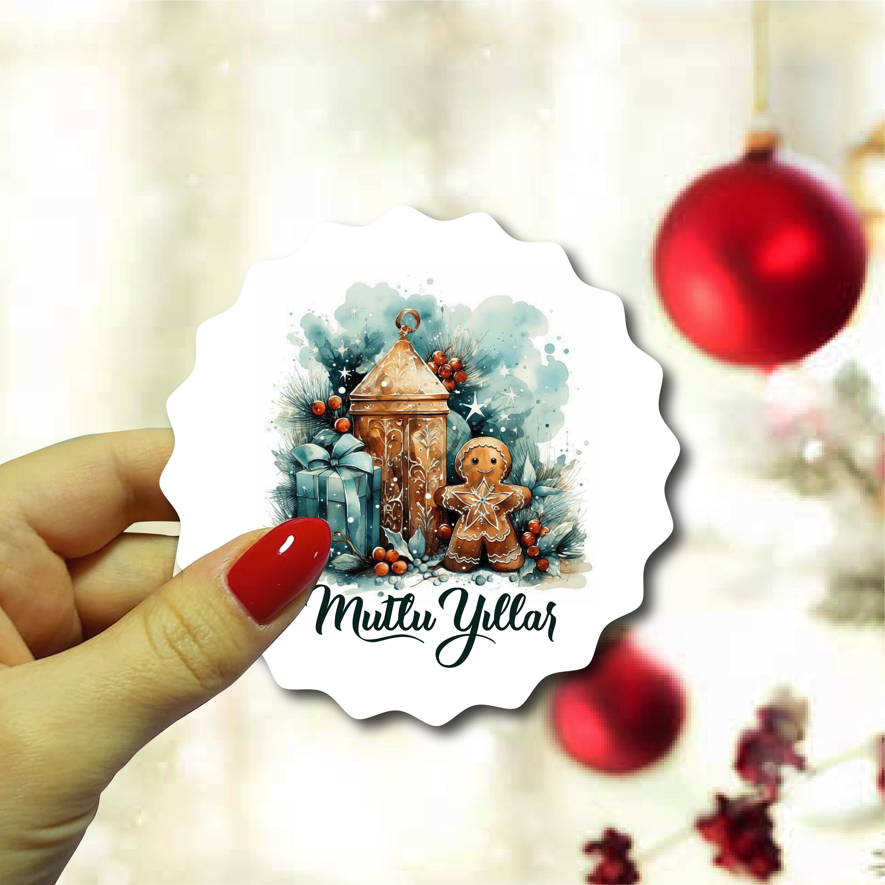 Yeni Yıl Ahşap Magnet 10 Adet