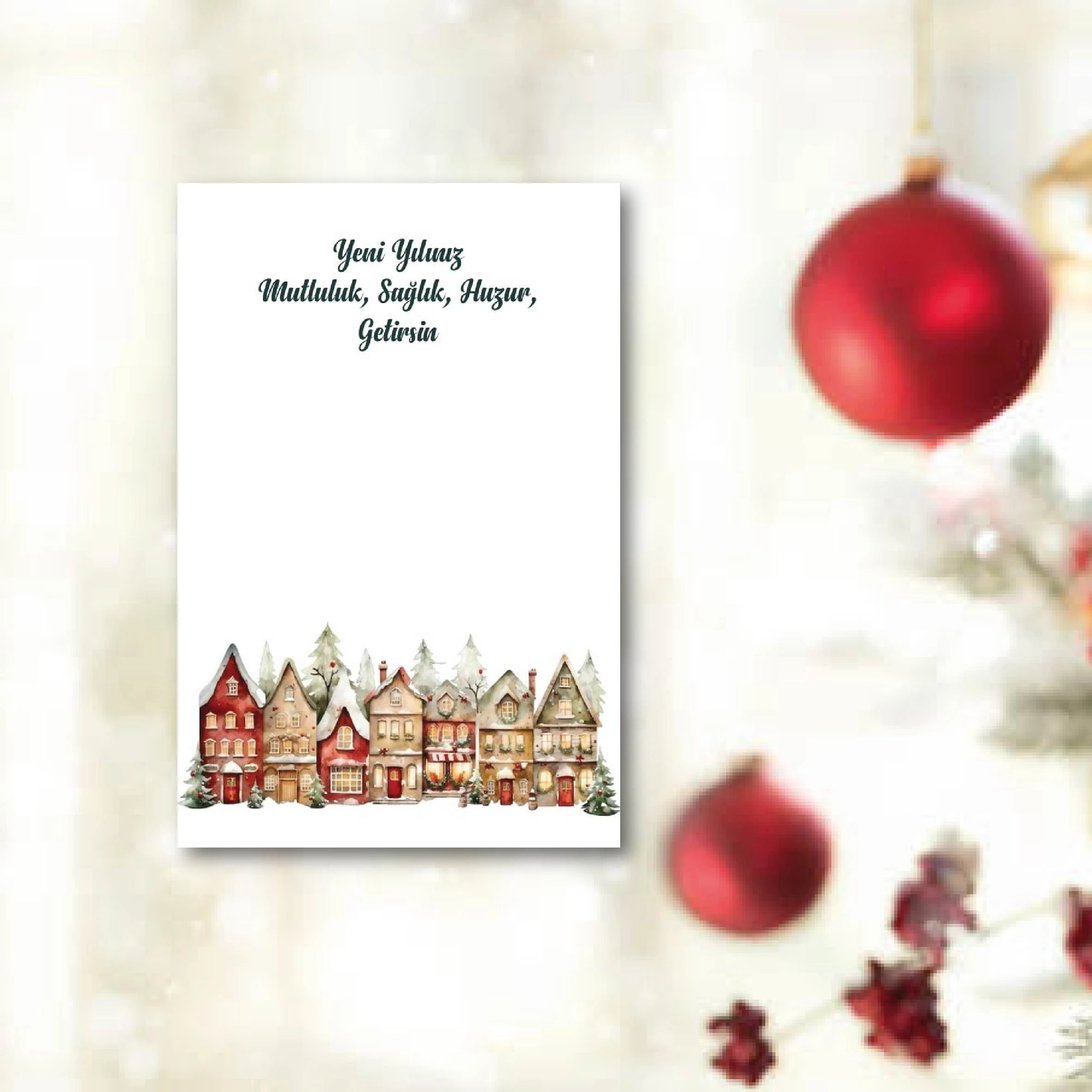 Yeni Yıl / Yılbaşı Hediye Kartı 10 Adet