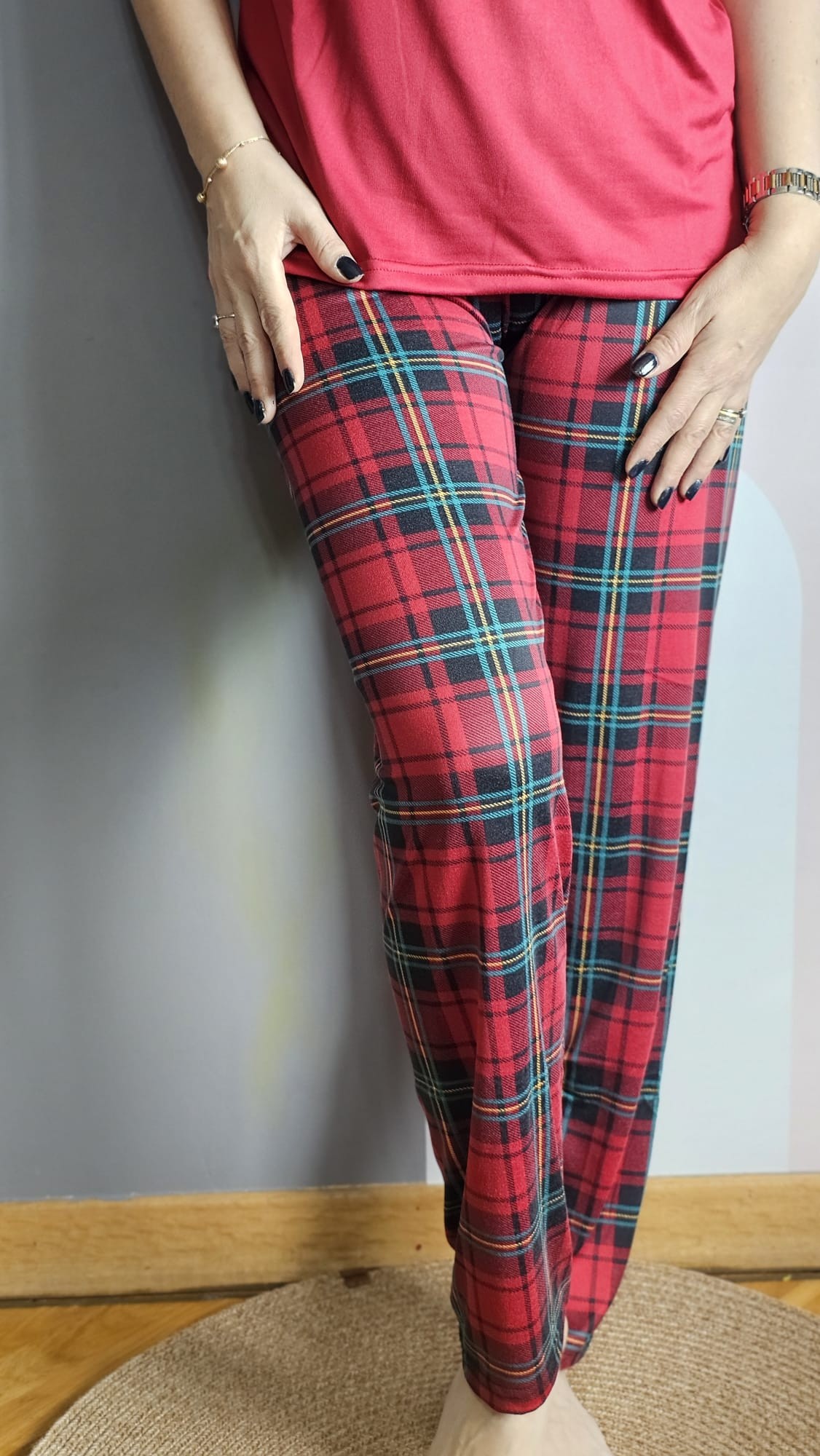 Milan Kumaş Kırmızı Kadın Pijama Takımı