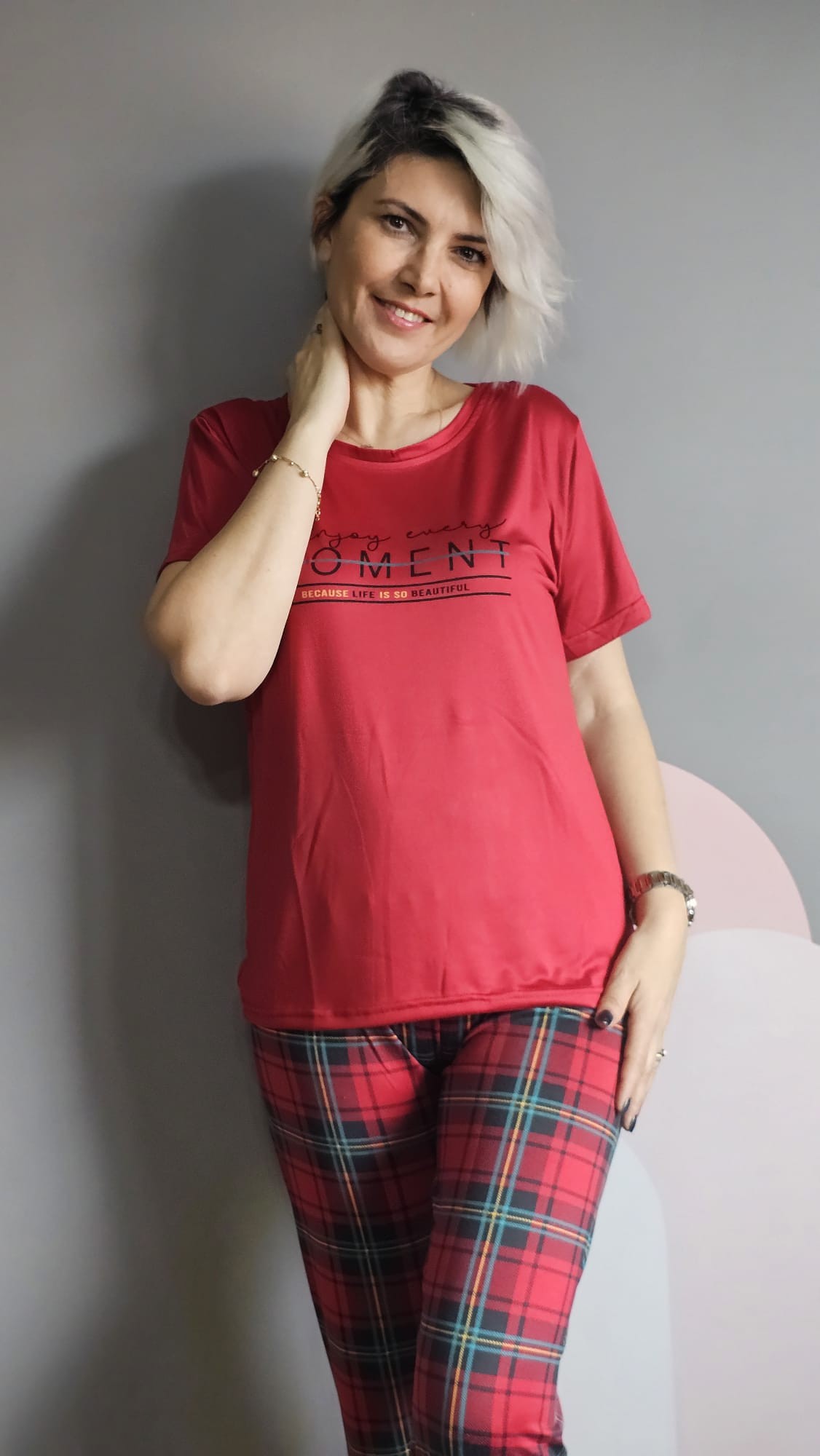 Milan Kumaş Kırmızı Kadın Pijama Takımı