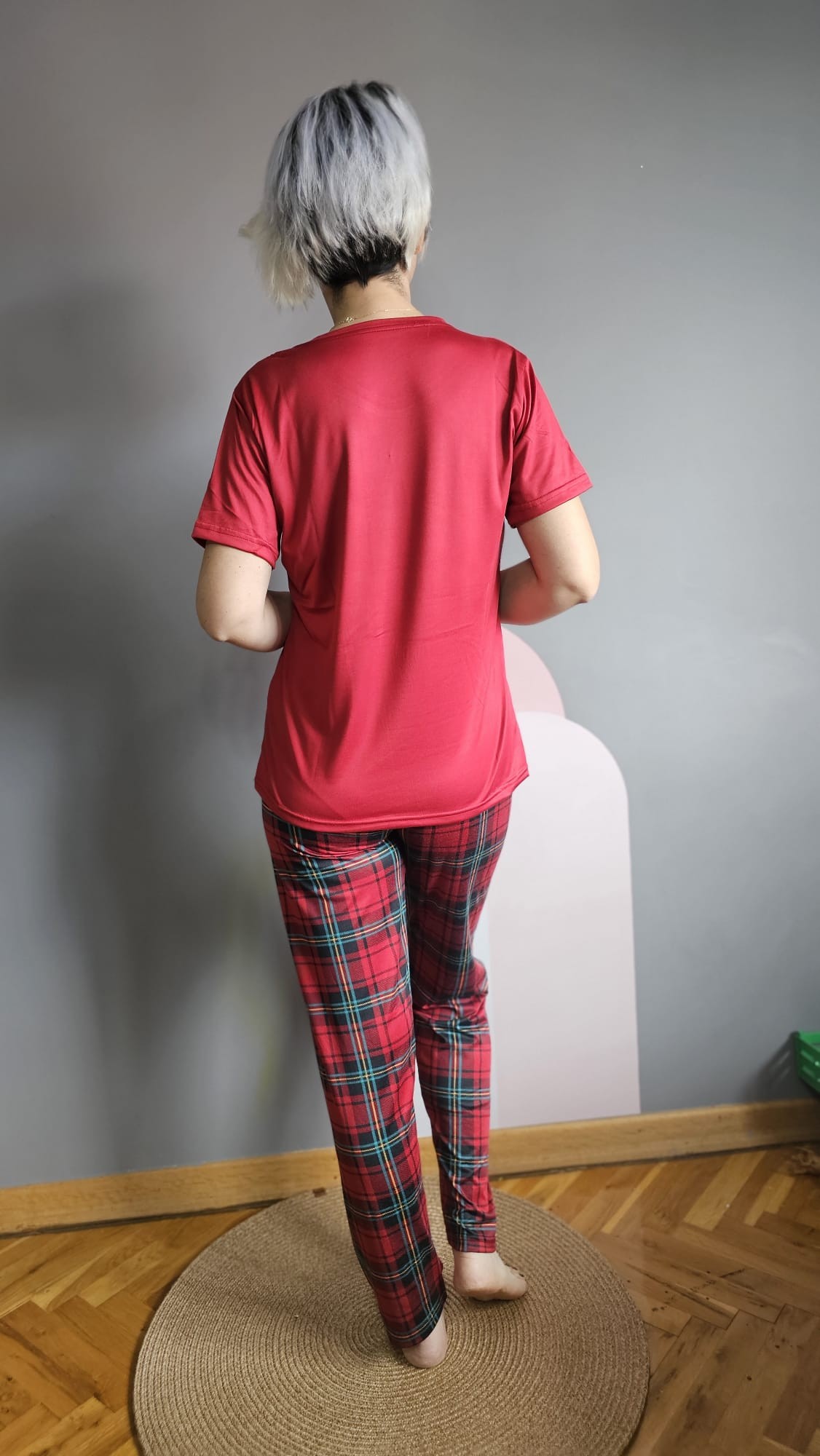 Milan Kumaş Kırmızı Kadın Pijama Takımı