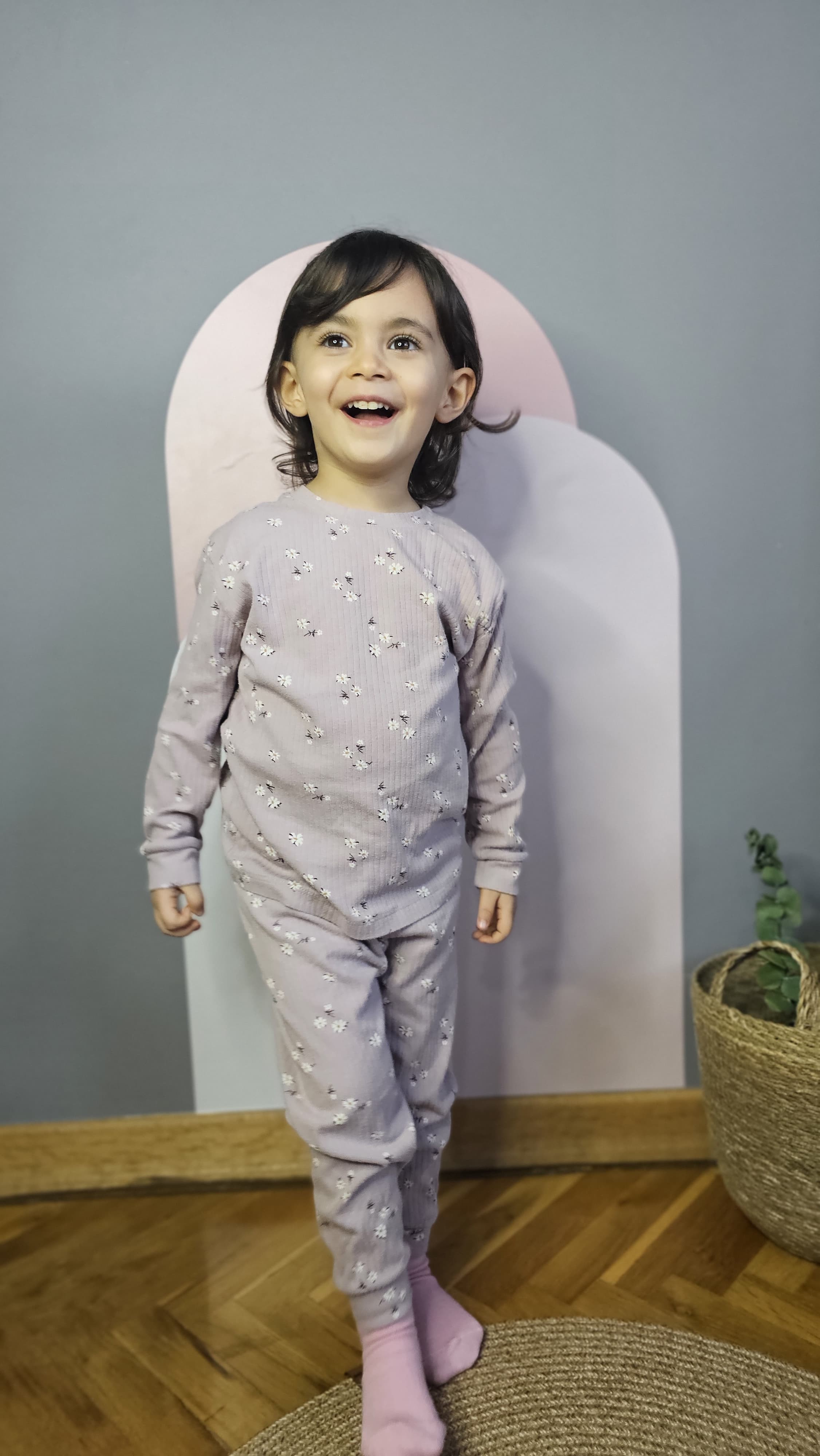 Raporlu Kız Çocuk Pijama Takımı