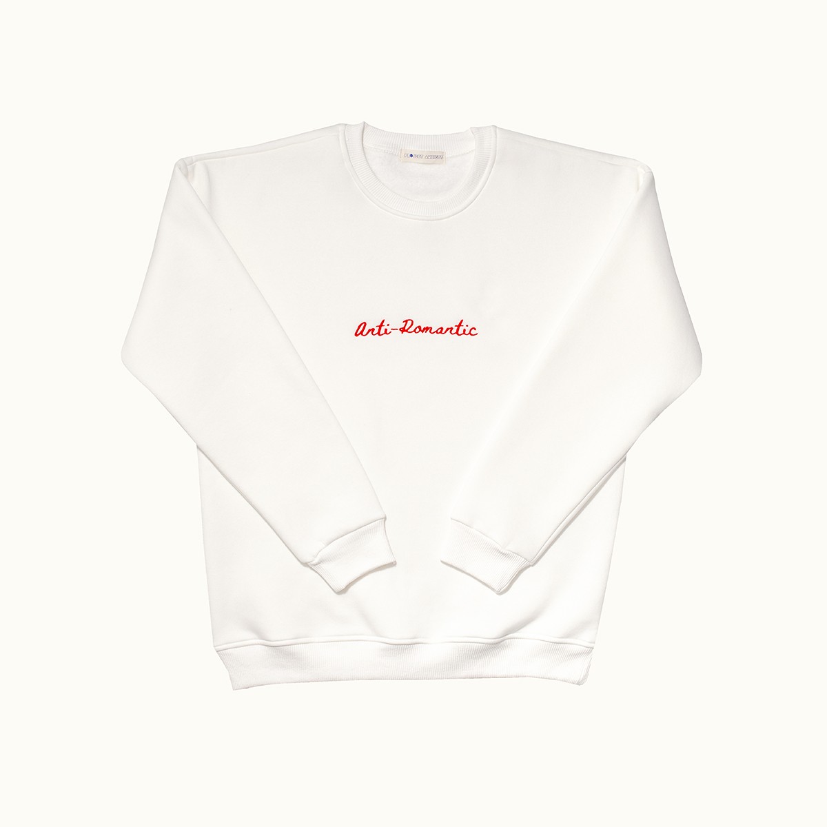 Anti-Romantic Nakışlı Sweatshirt - Kırmızı