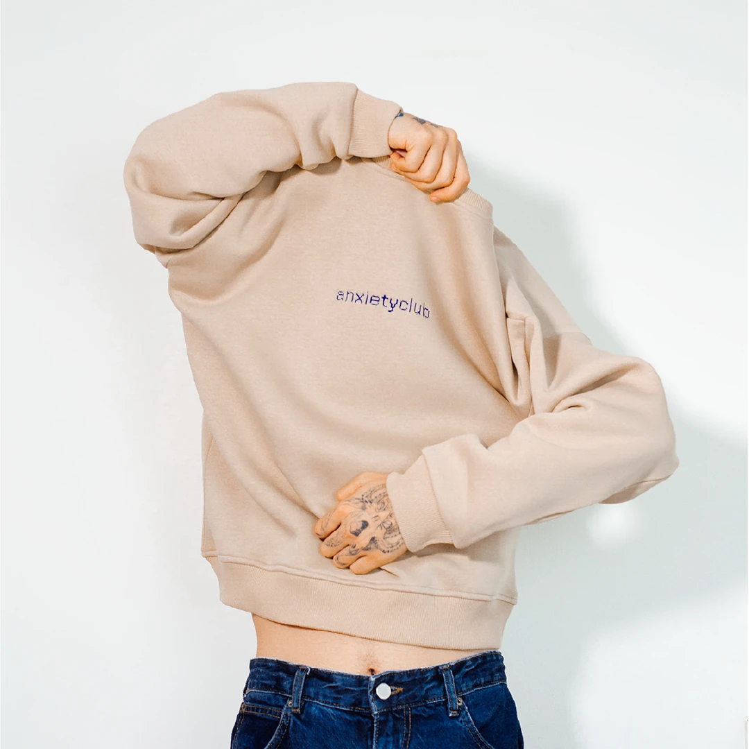 Anxietyclub Nakışlı Sweatshirt