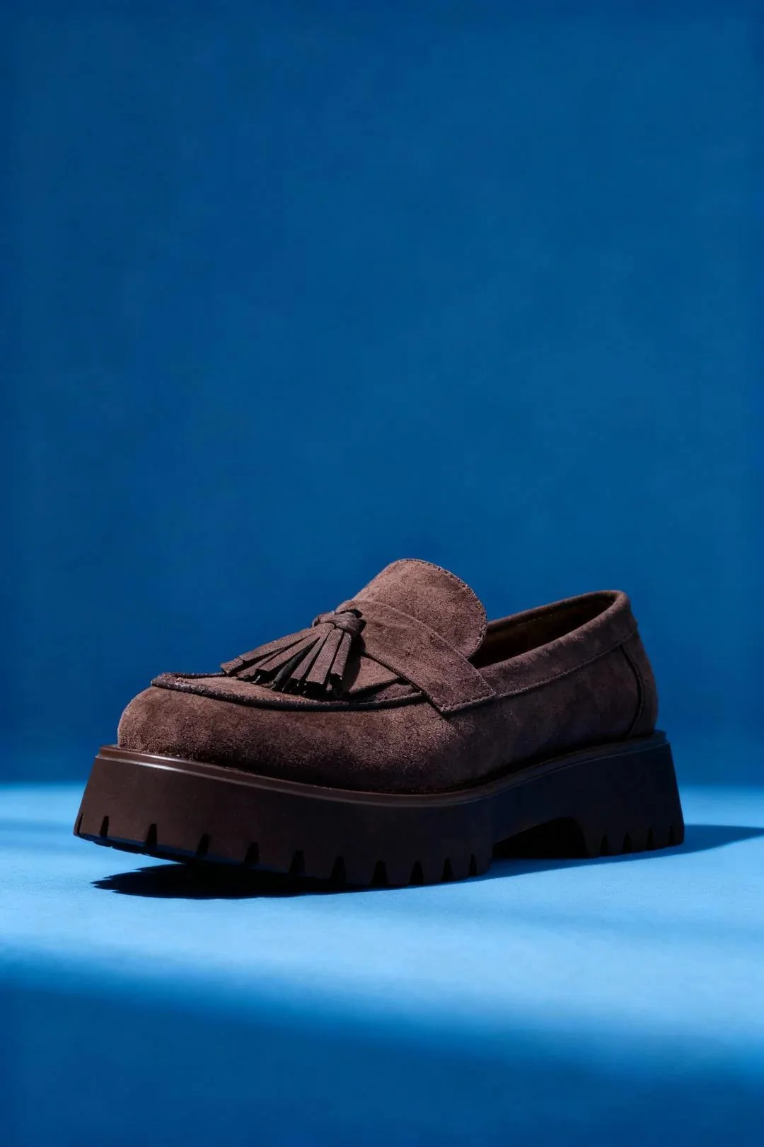 Alina Kadın püskülü laofer - kahve süet