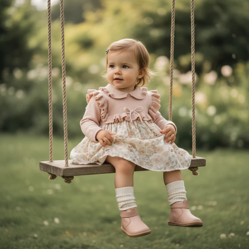 Organik Vintâge Rose Elbise