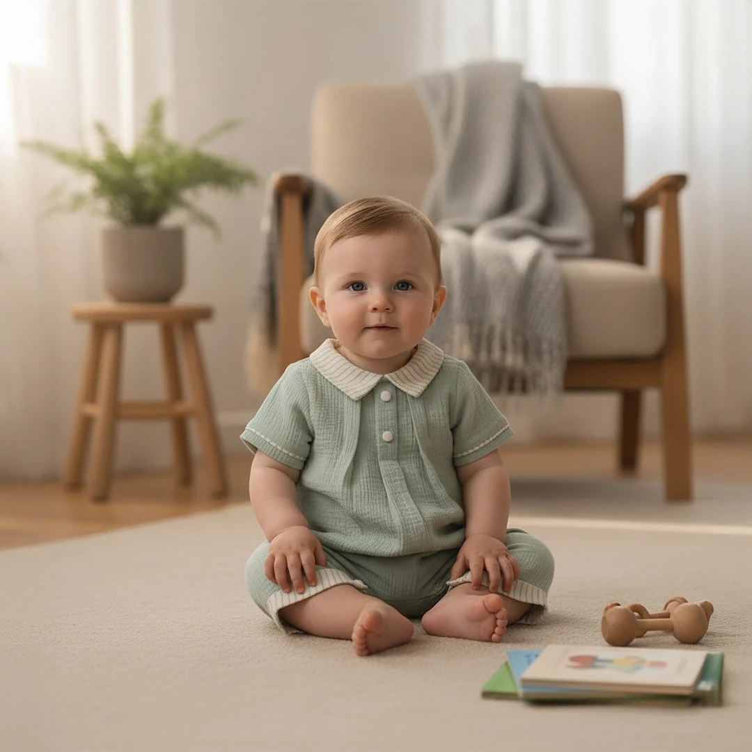 Organik Müslin Hugo Romper