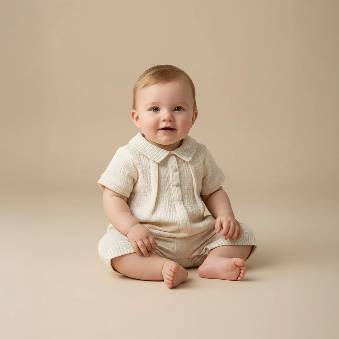 Organik Müslin Hugo Romper