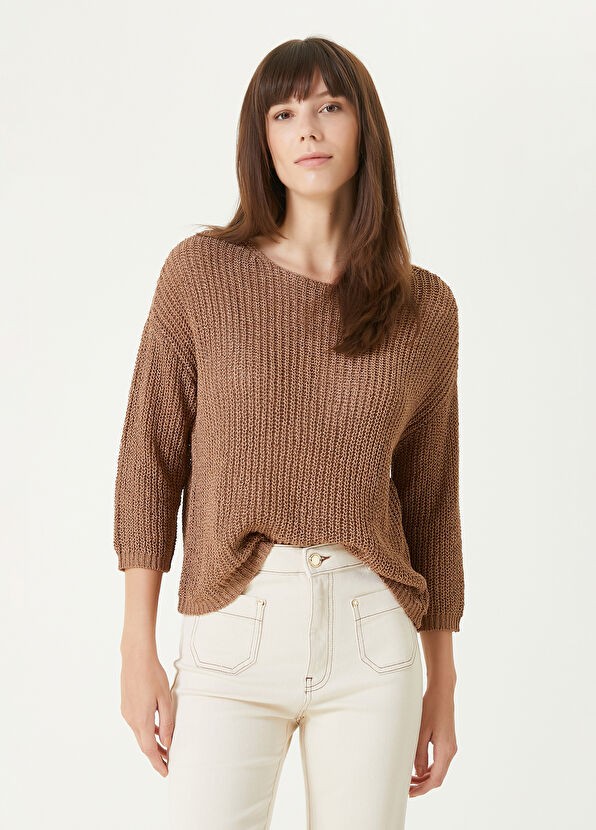 Pull marron clair
