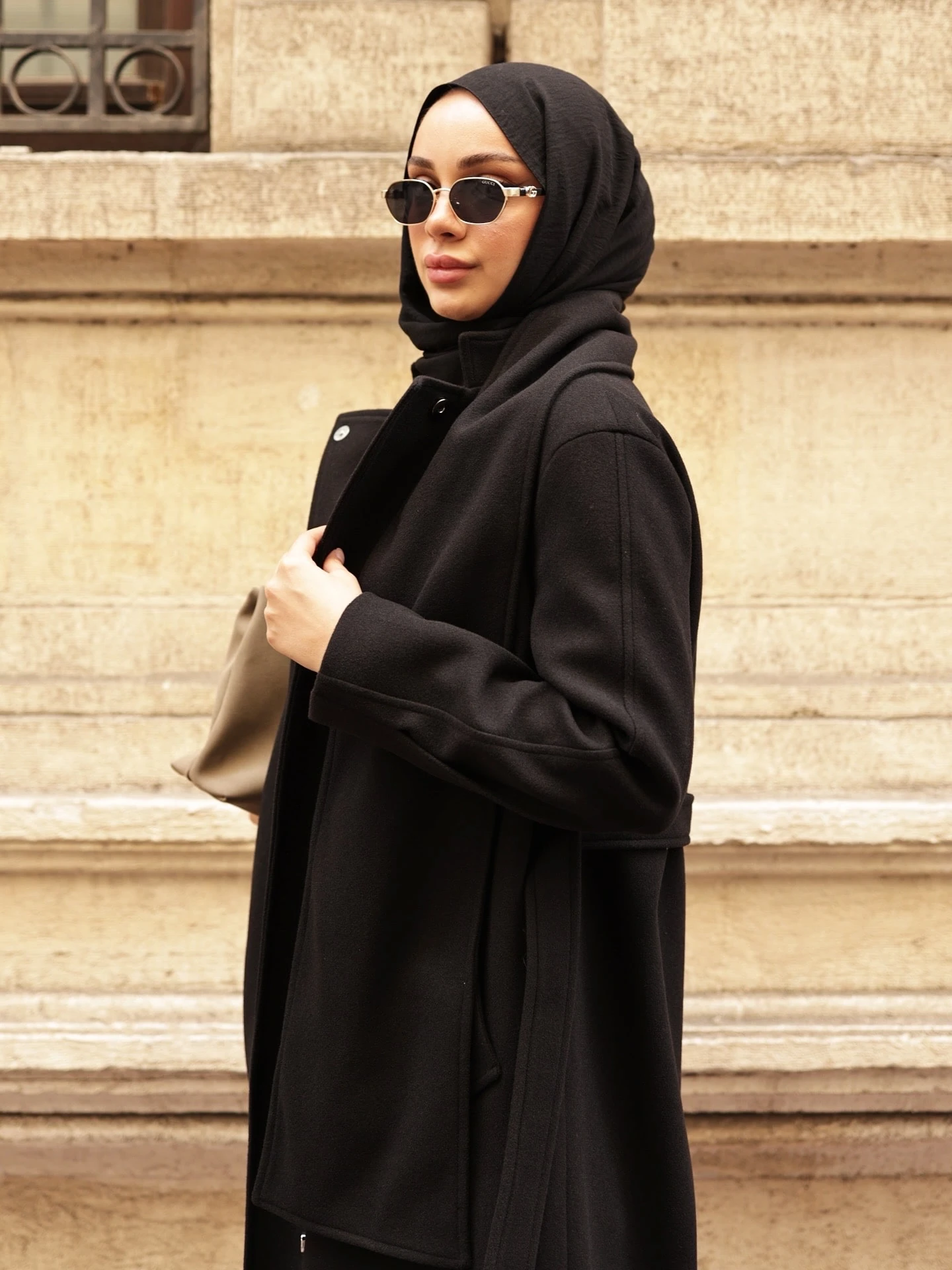 Atkılı Tam Boy Kaşe Kaban