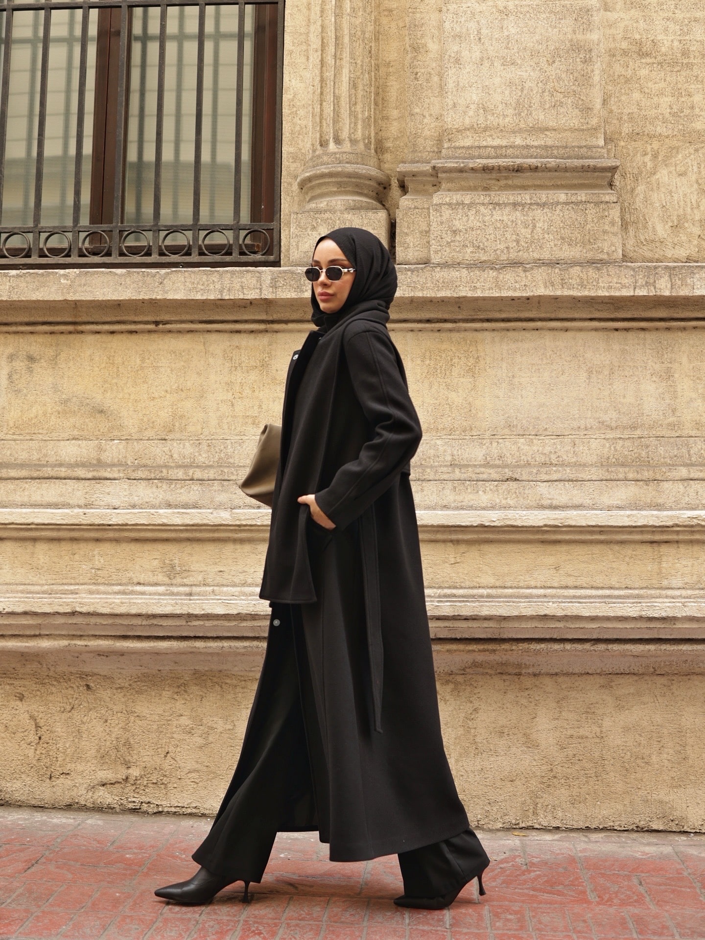 Atkılı Tam Boy Kaşe Kaban