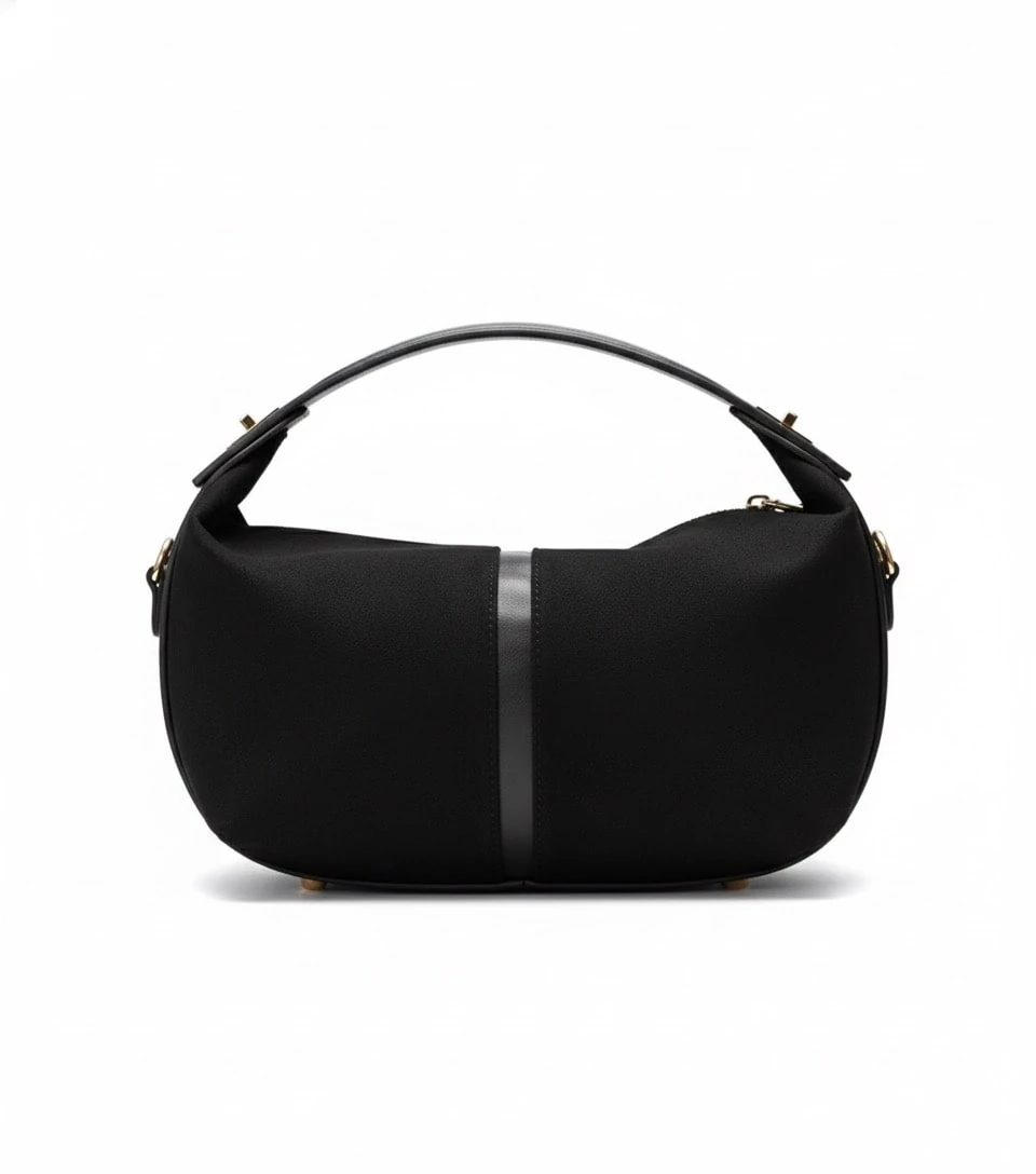 Süet El Çantası - Siyah