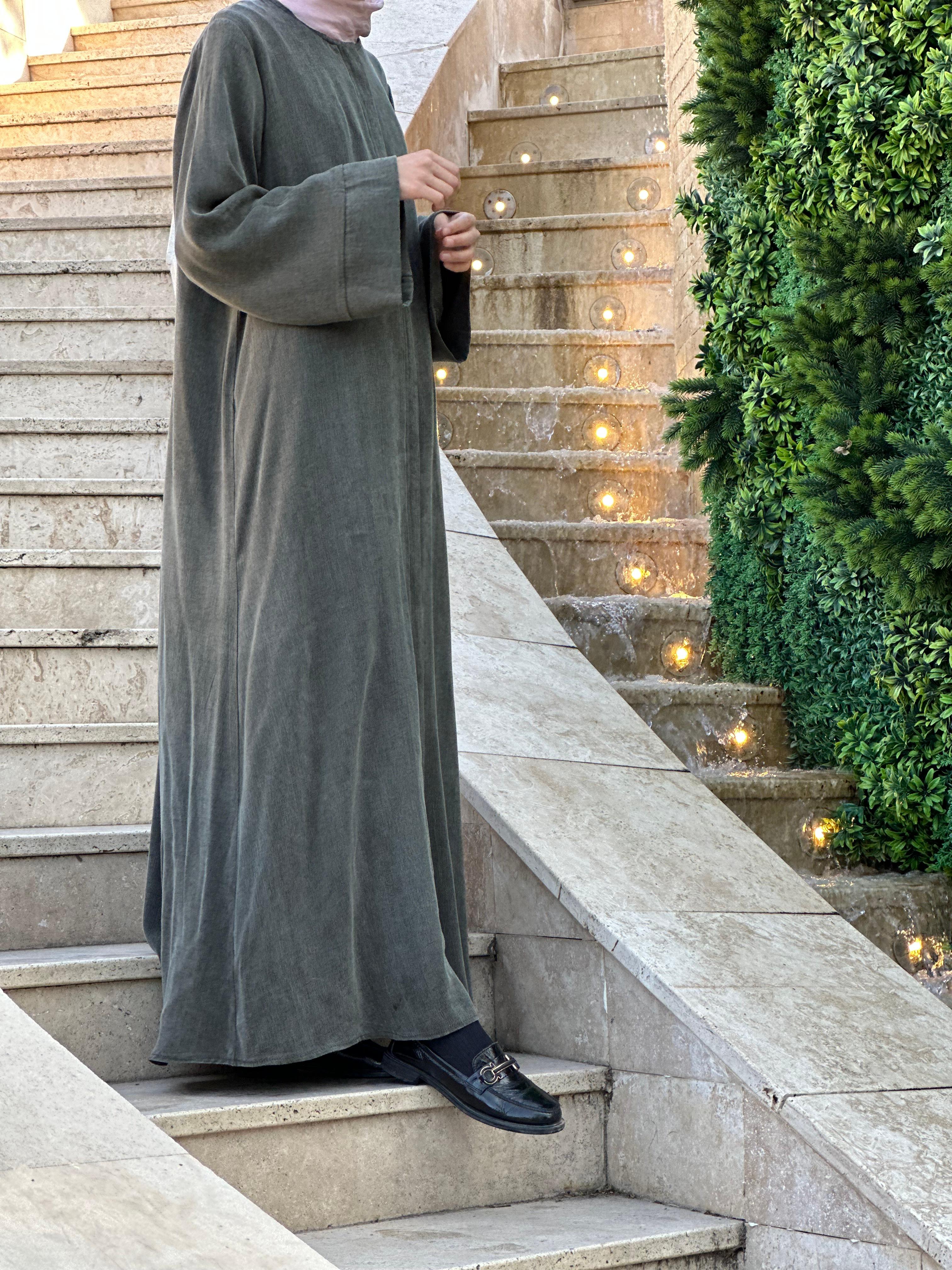 Koyu Yeşil Abaya