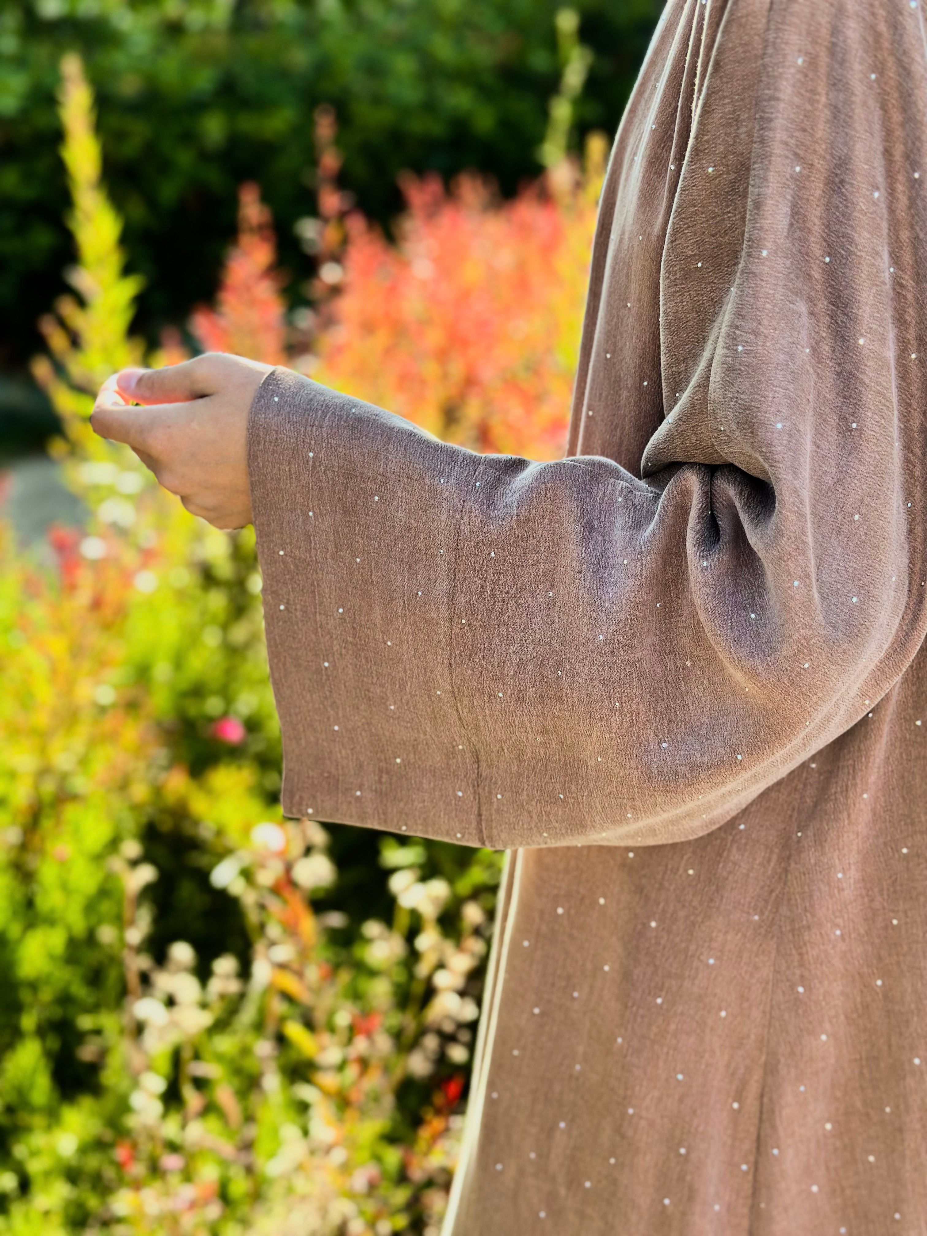 Pullu Cappuccino Abaya