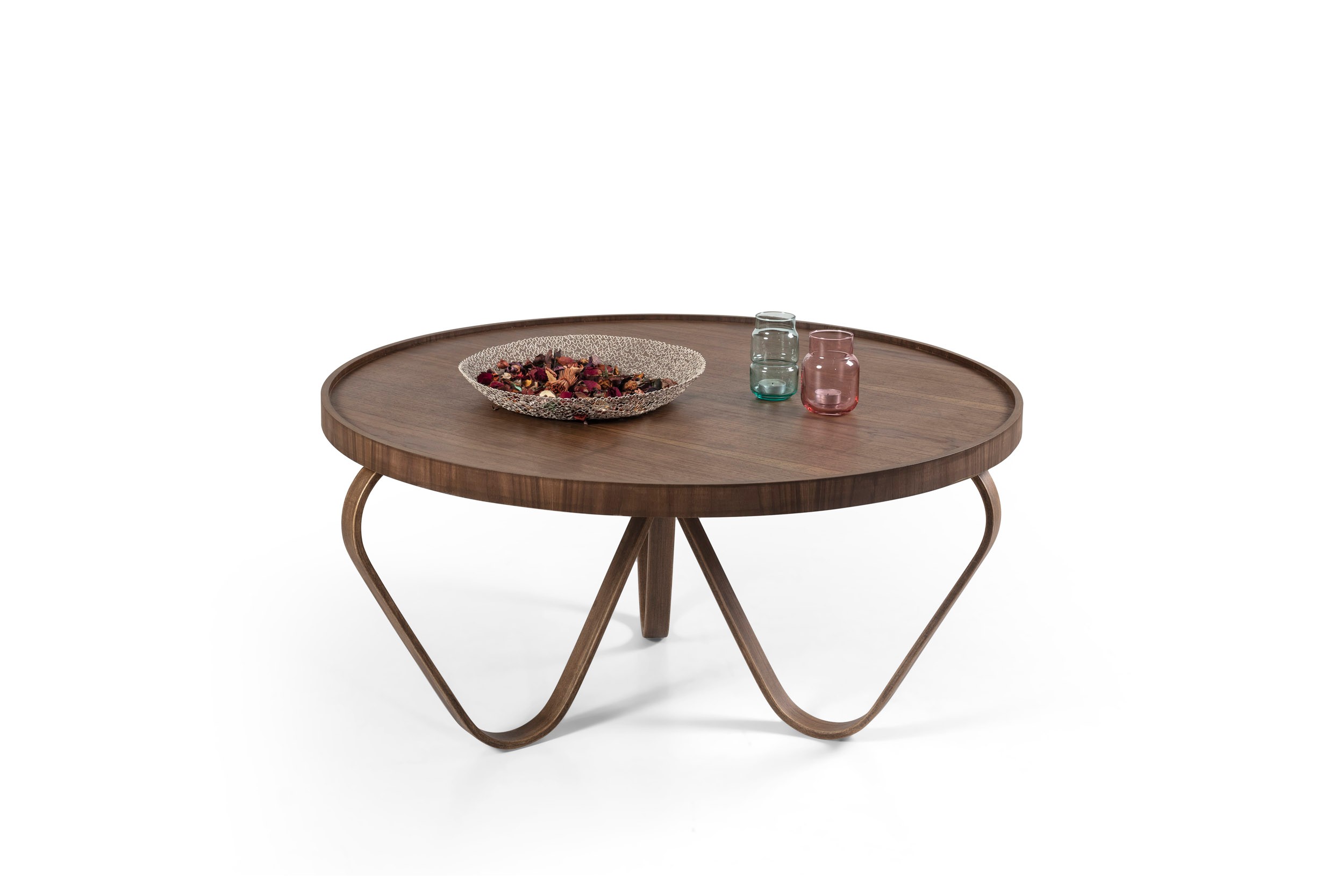 Spring Coffee Table | Natural Wood | Round Center Table