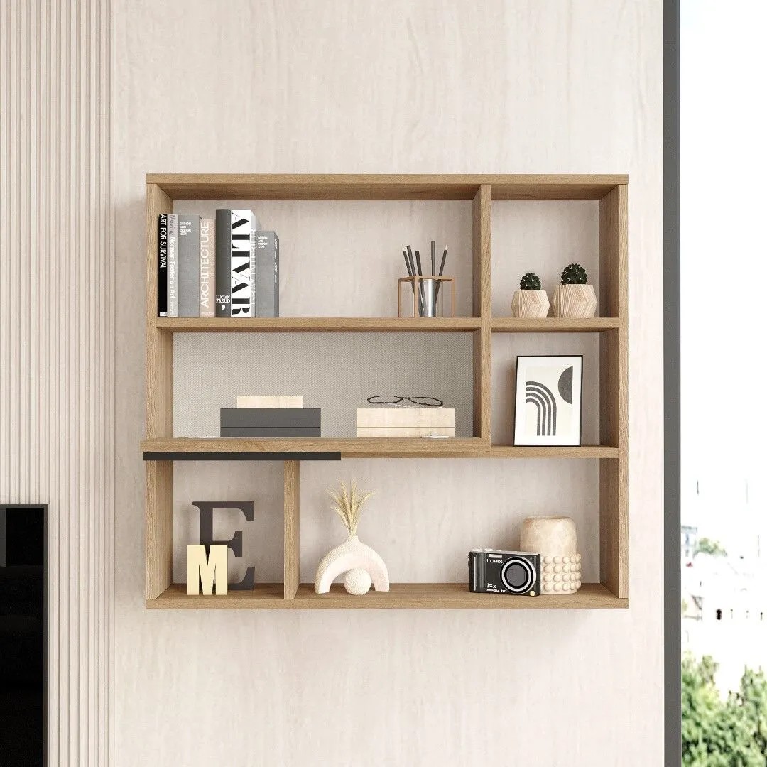 Mariana Wall Shelf | 6 Section Wall Shelf| Wall Decoration Rack |