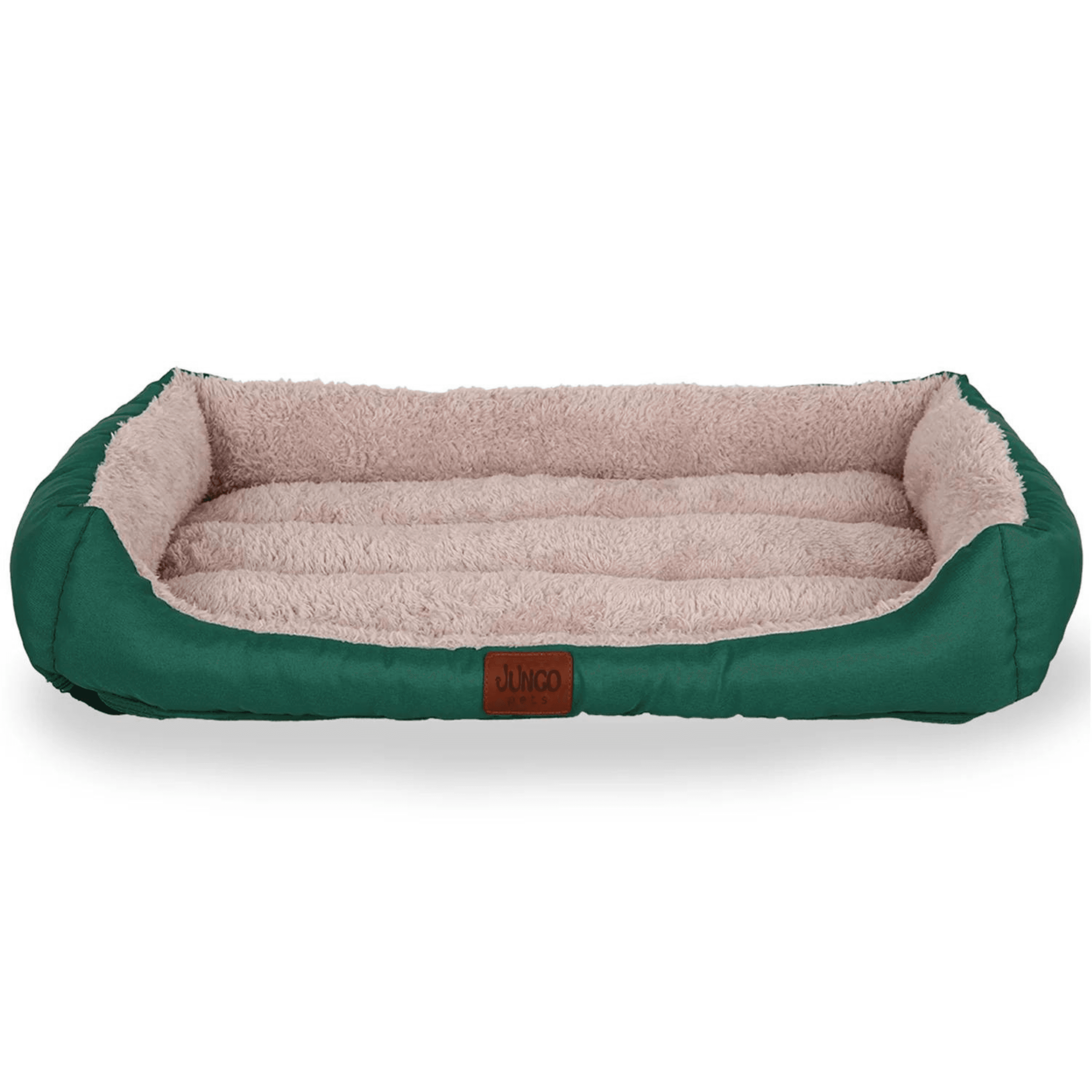 Molly | Green & Beige Ultra Soft | Comfortable Cat and Dog Bed with Removable Cushion
