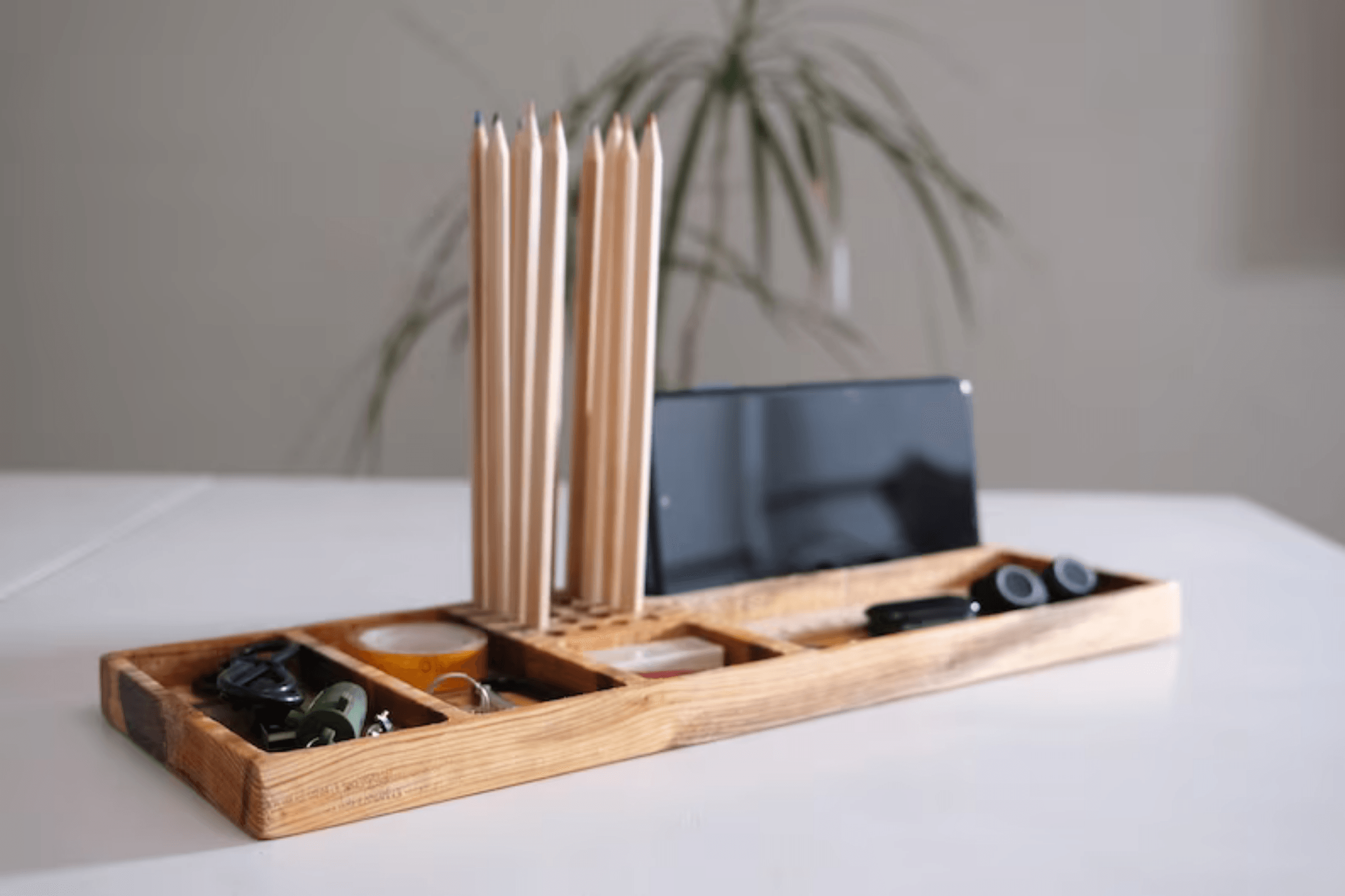 Lora Wooden Table Organizers | Desktop Organizer