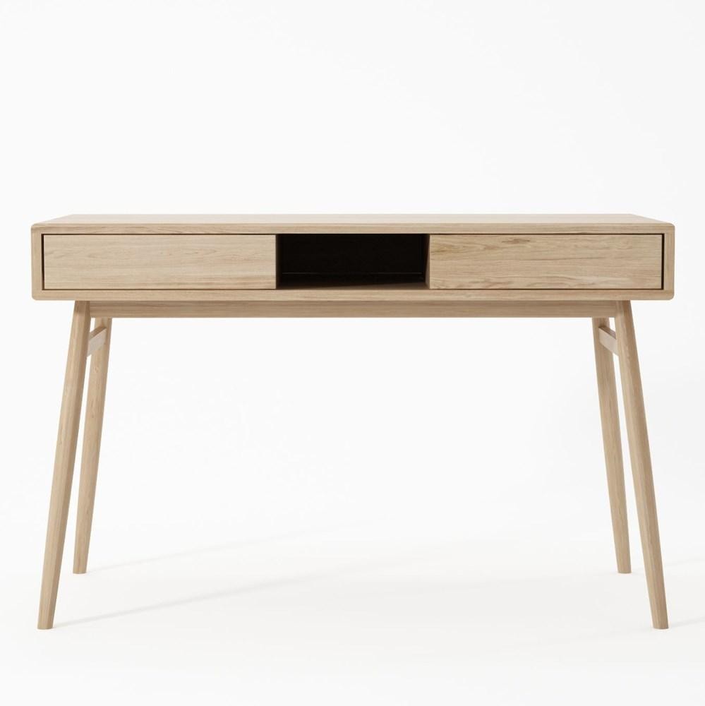 Twist Desk With 2 Drawers- European Oak INDOOR