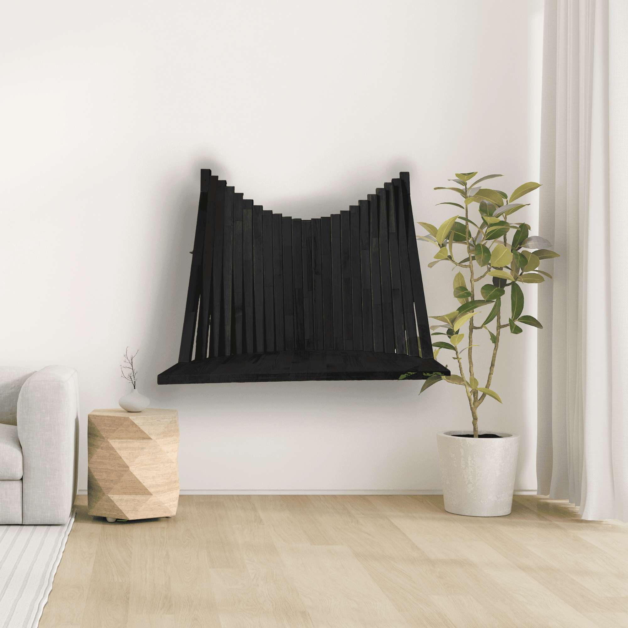 Flow Foldable Wall Desk | Wall Mounted Desk | Black