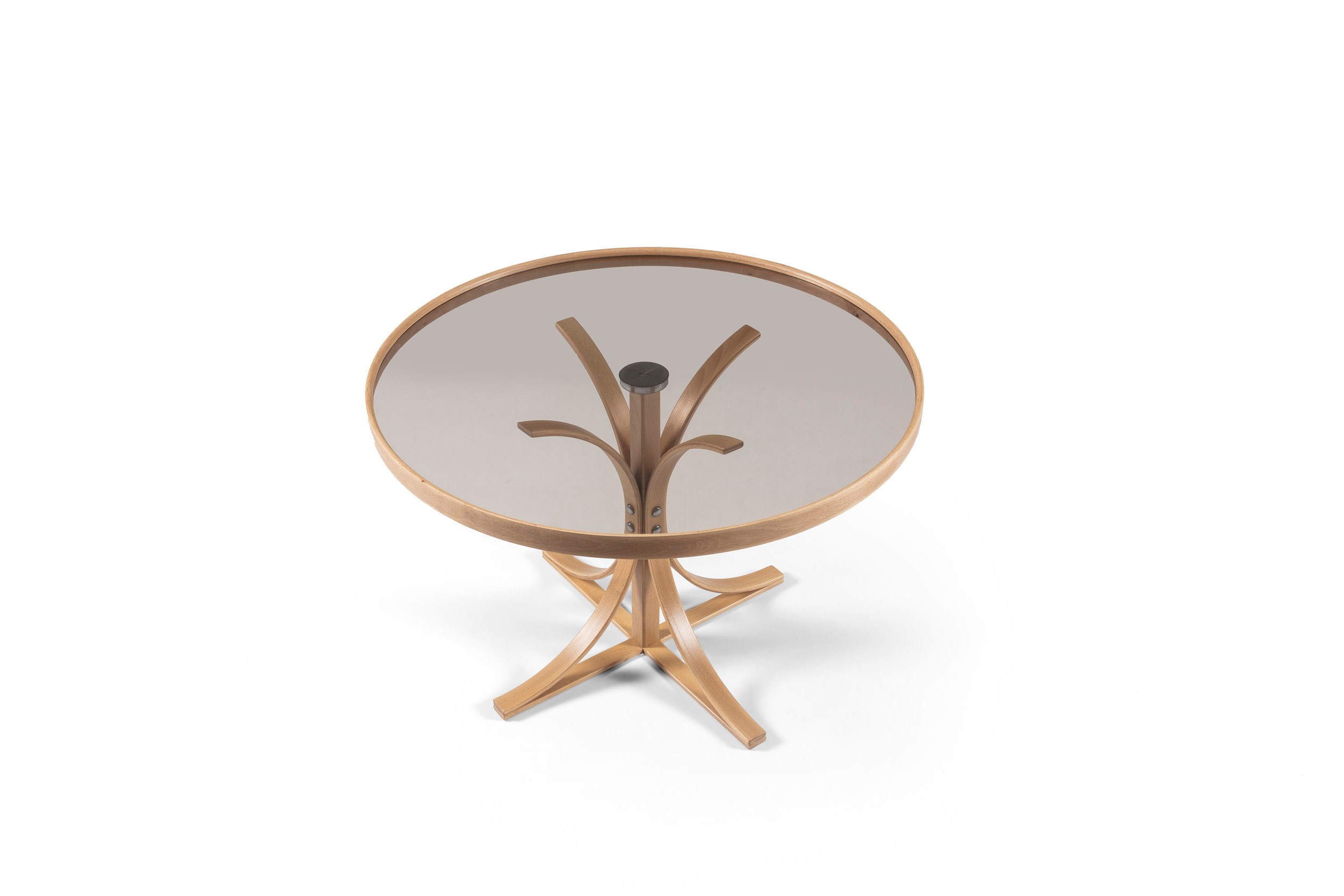 Cane CoffeeTable | Tempered Glass | Round Center Table