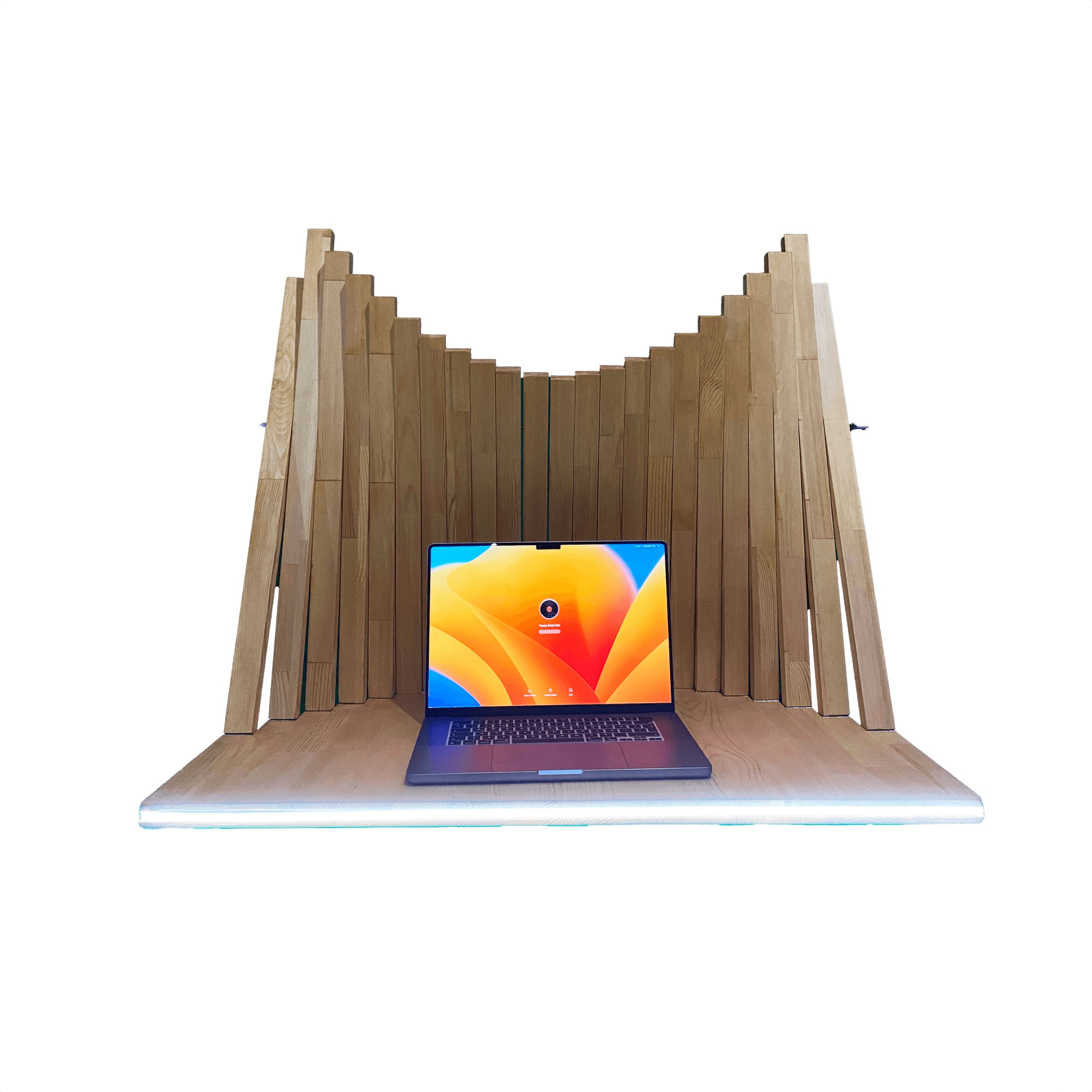 Flow LED Wall Desk | Wall Mounted Desk | Natural