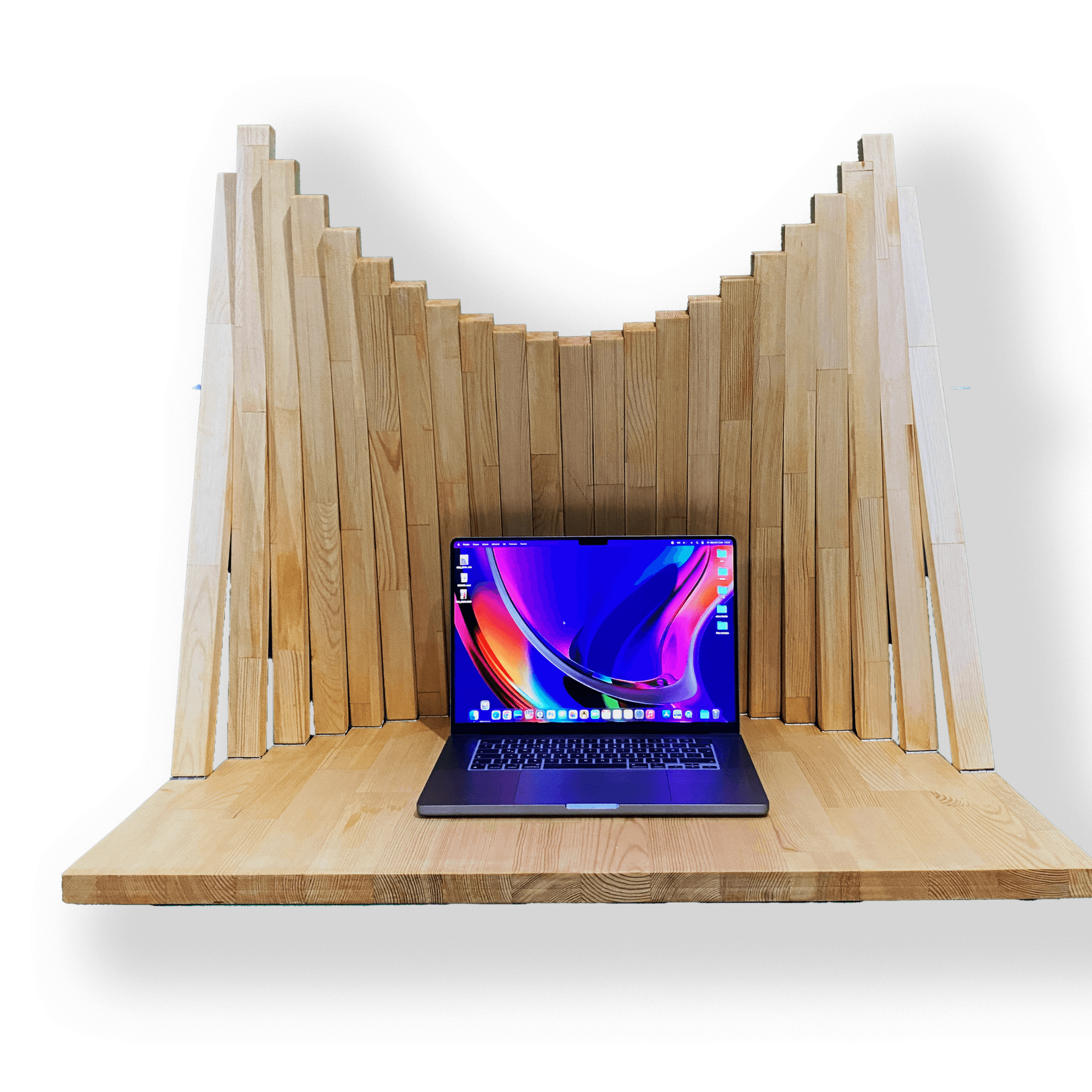 Flow Foldable Wall Desk | Wall Mounted Desk | Natural