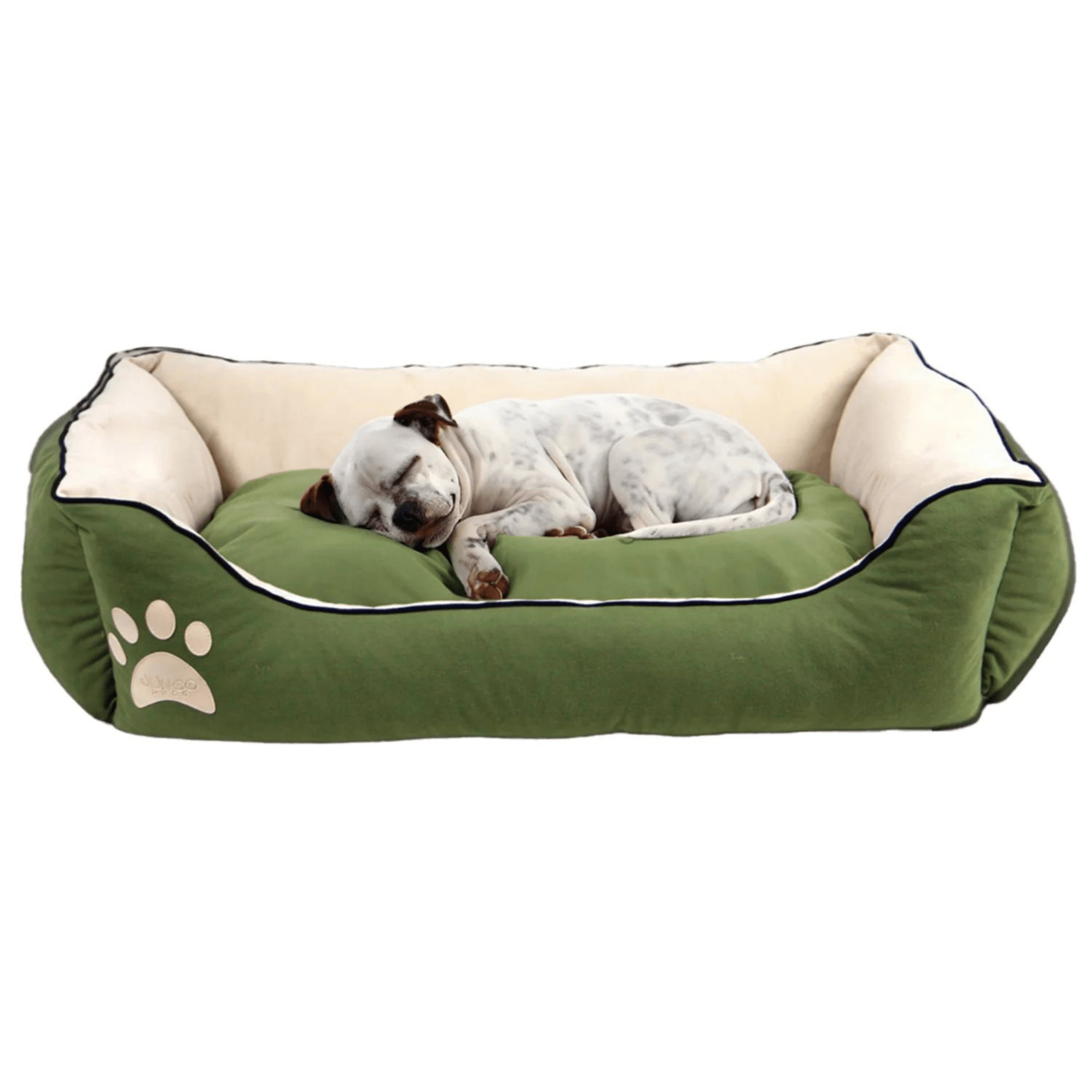 LUCY Green & Ecru High Quality Dog Bed
