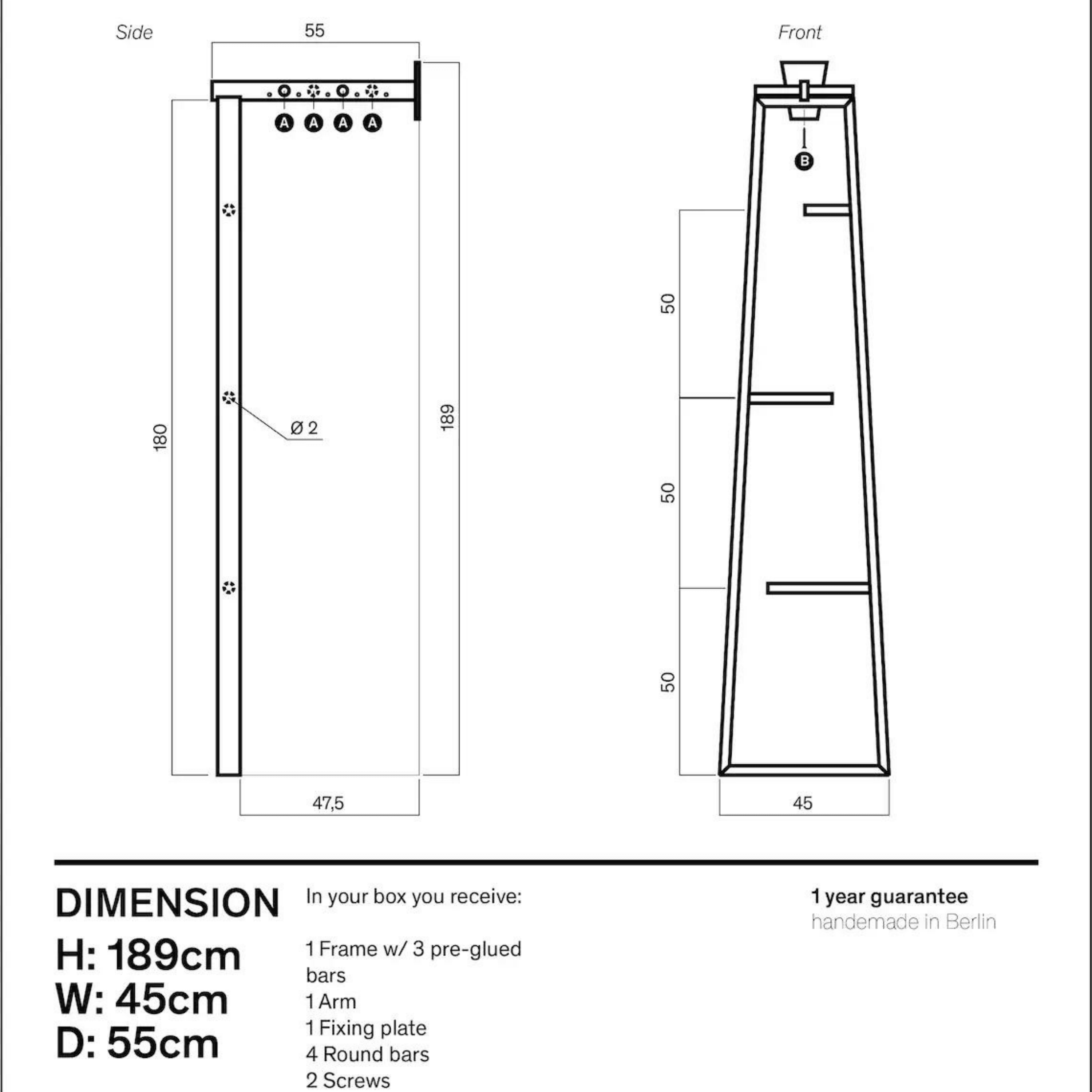 Nedy Coat Stand | Wooden Clothes Ladder 