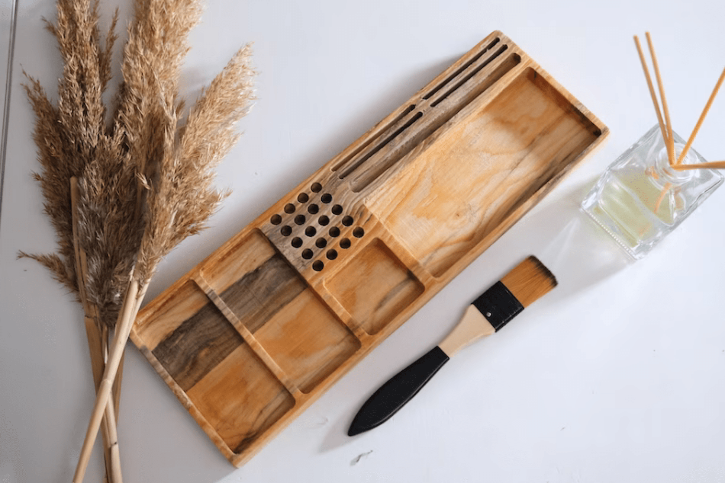 Lora Wooden Table Organizers | Desktop Organizer