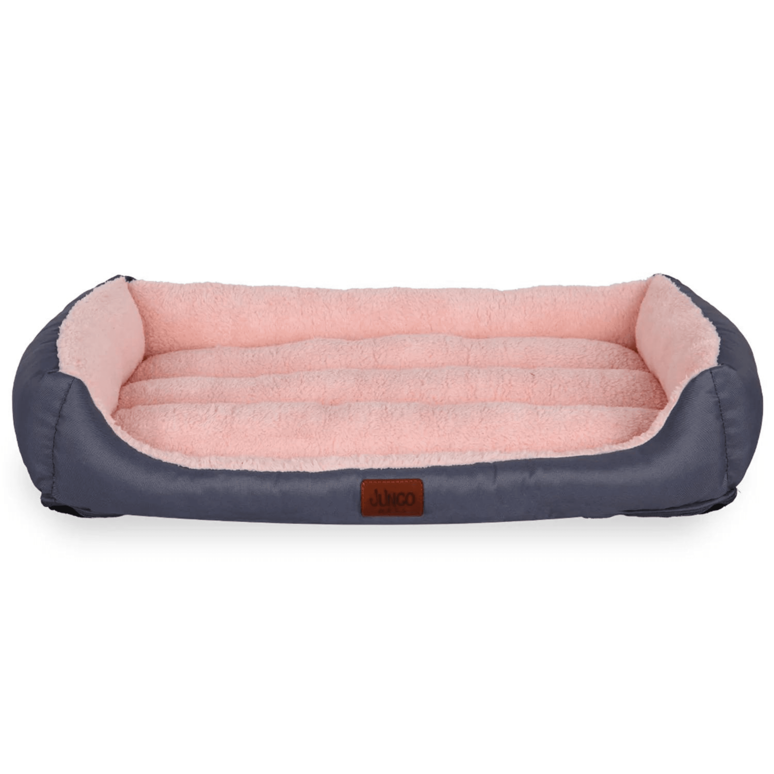 Molly | Gray & Pink Ultra Soft | Comfortable Cat and Dog Bed with Removable Cushion