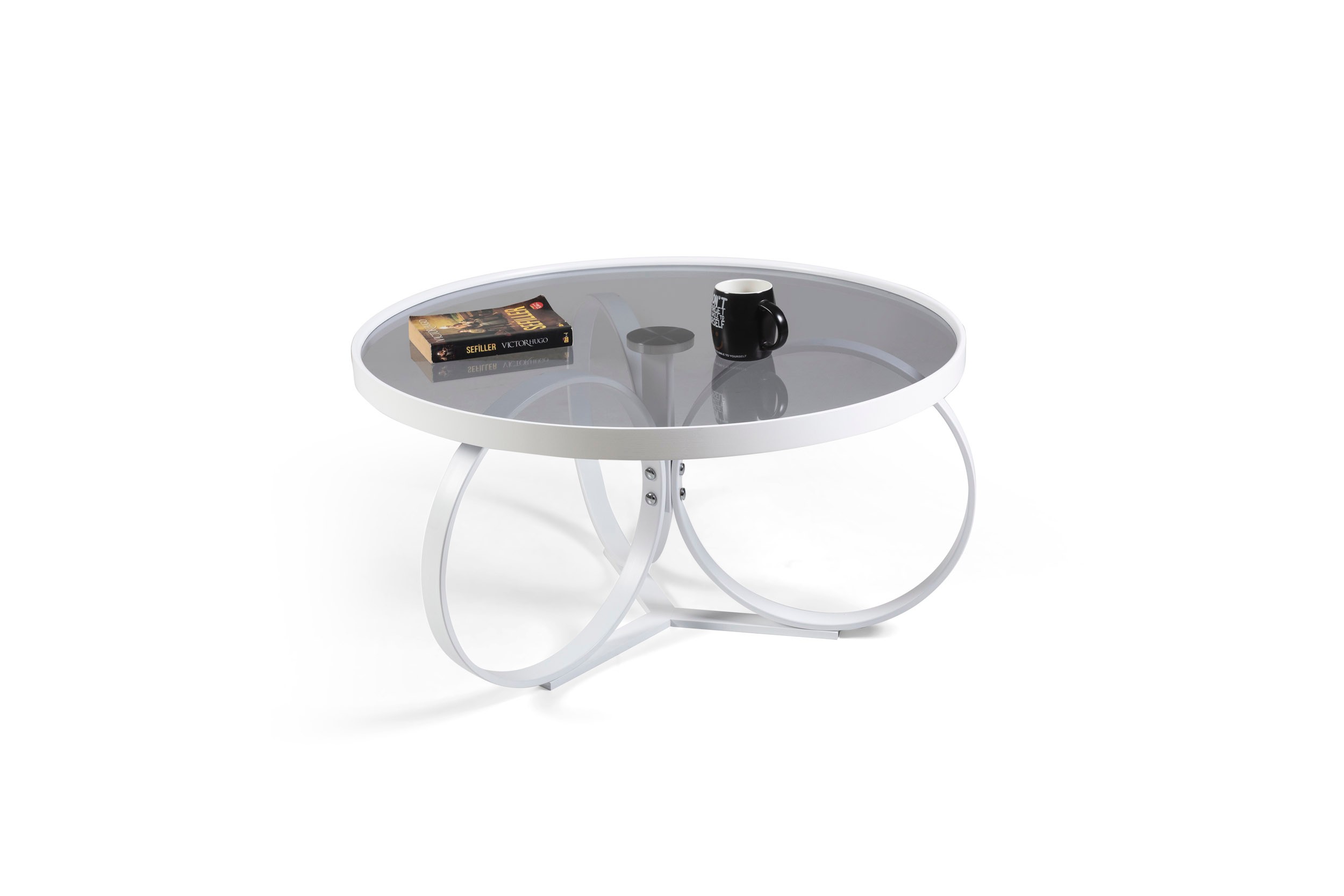 Marry Coffee Table | Tampered Glass | Round Center Table