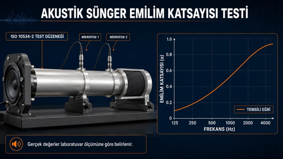 Akustik sünger emilim katsayısı testi
